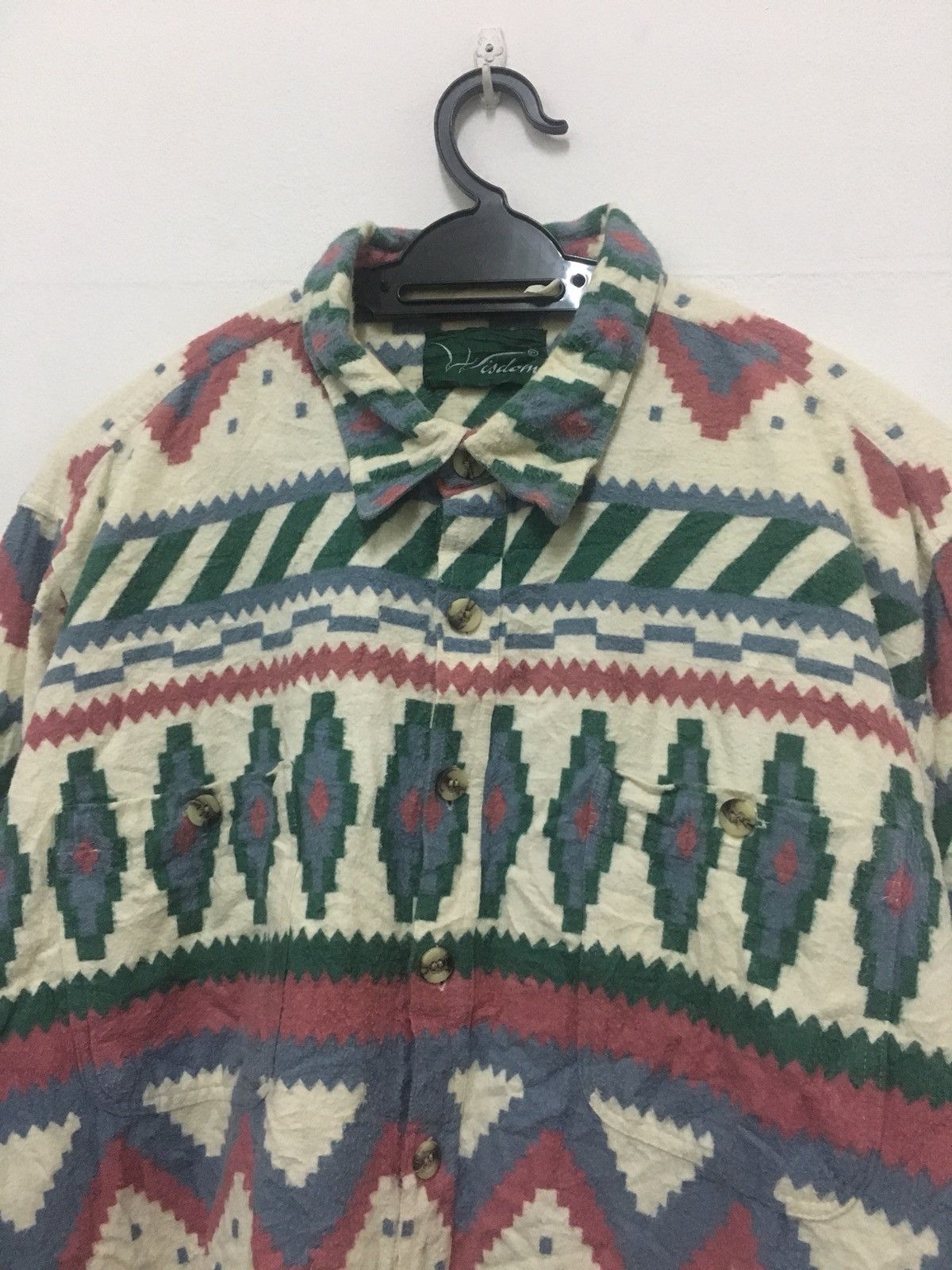WISDOM Vintage Wisdom button up long sleeve shirt two pocket Size US L / EU 52-54 / 3 - 3 Thumbnail