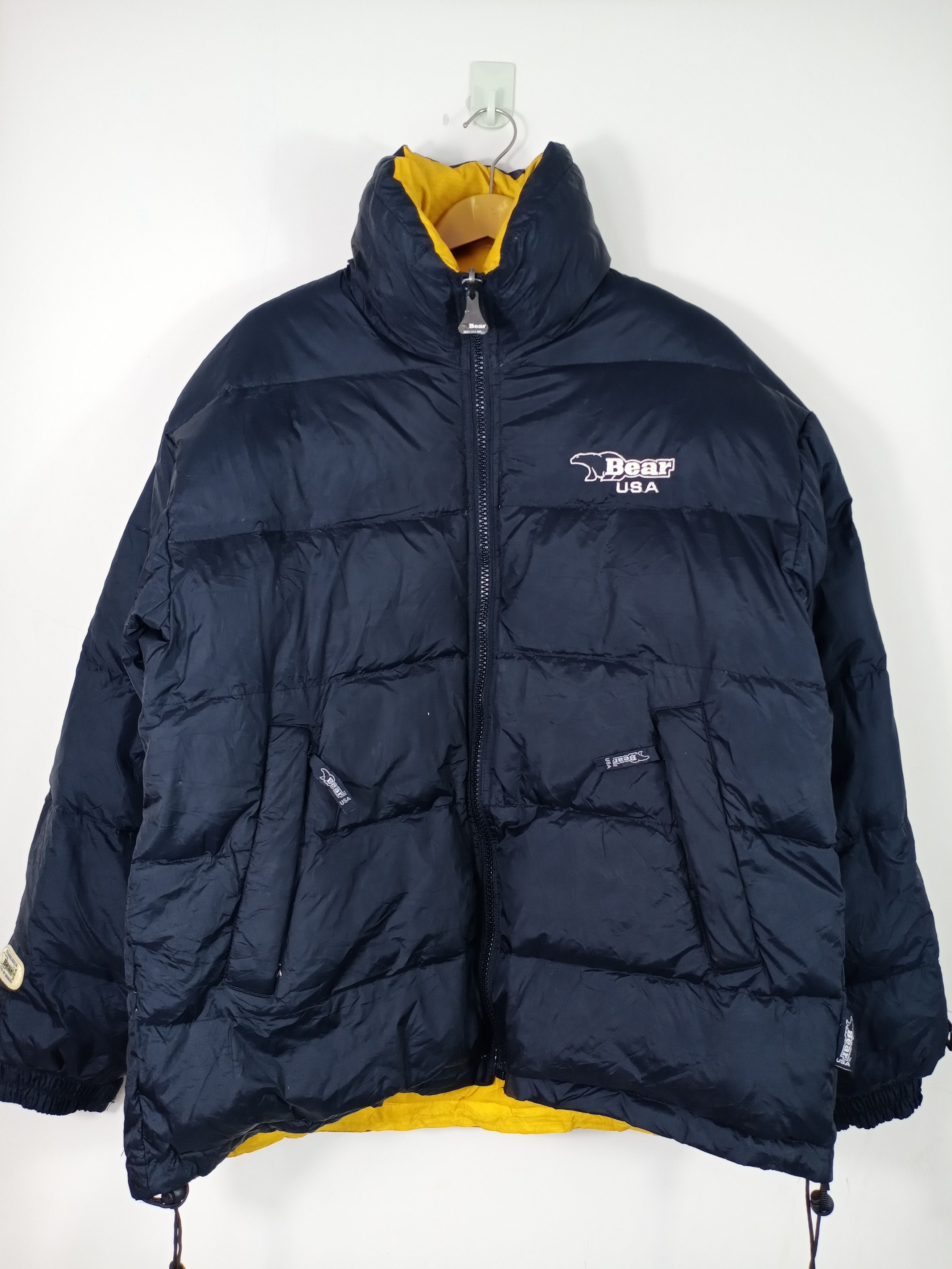 Vintage Vintage Bear Usa Puffer Riversible Black/Yellow Winter