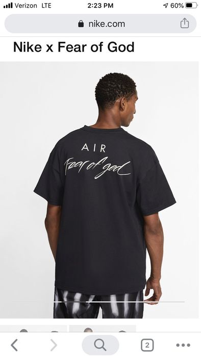 Nike x fear on sale of god t shirts