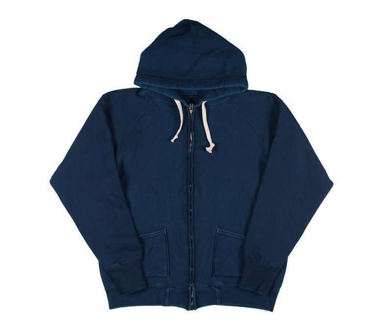 The Real McCoy's Indigo Dyed Loopwheel Hoodie | Grailed