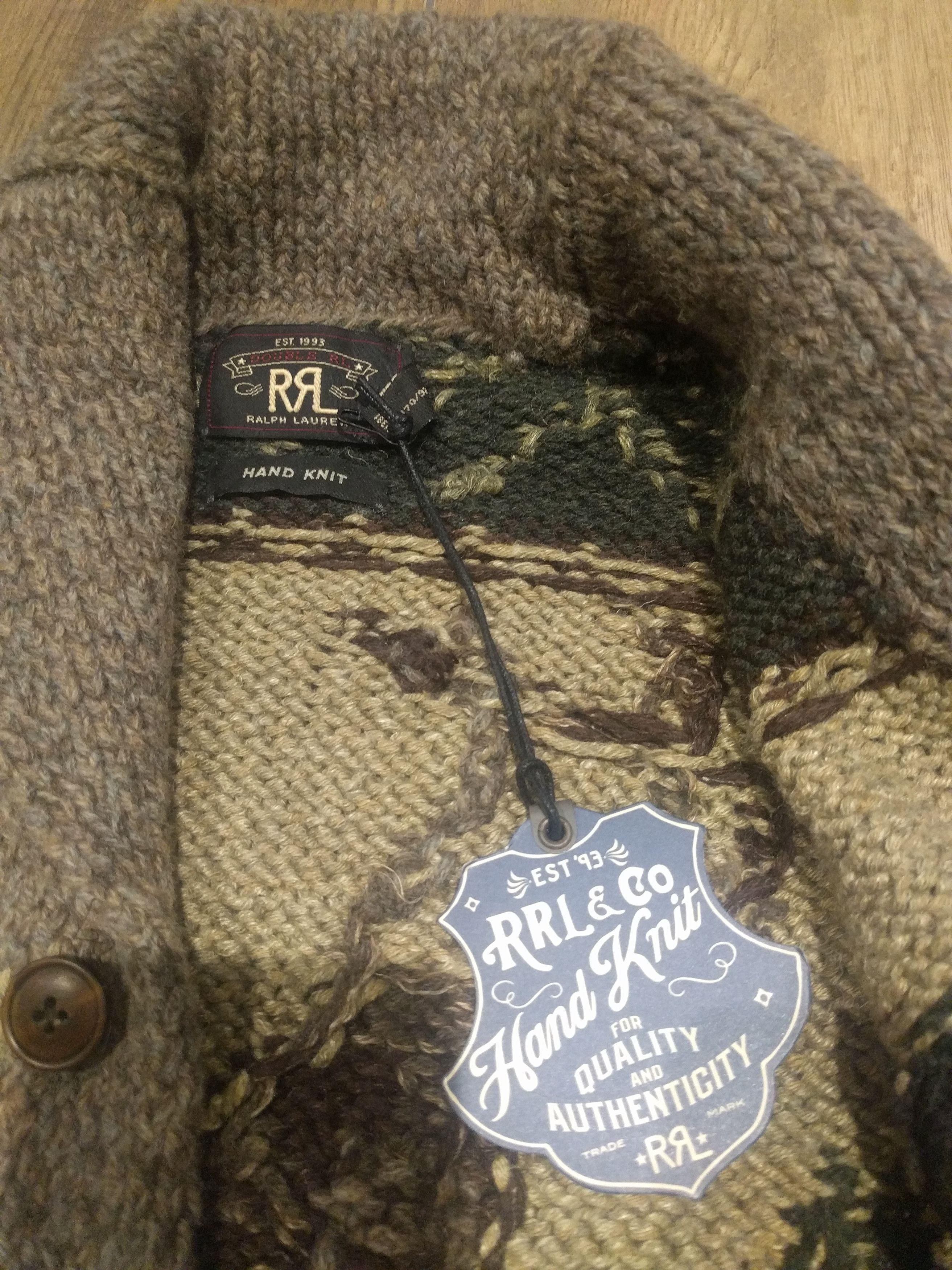 RRL Ralph Lauren RRL Ralph Lauren Hand Knit Sportsman Wool Blend ...