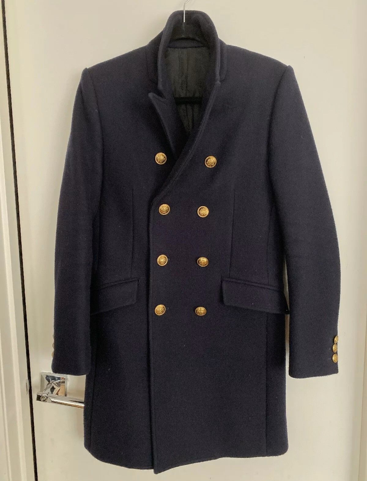 Shellac Shellac Navy Double Breasted Coat Burberry | Grailed