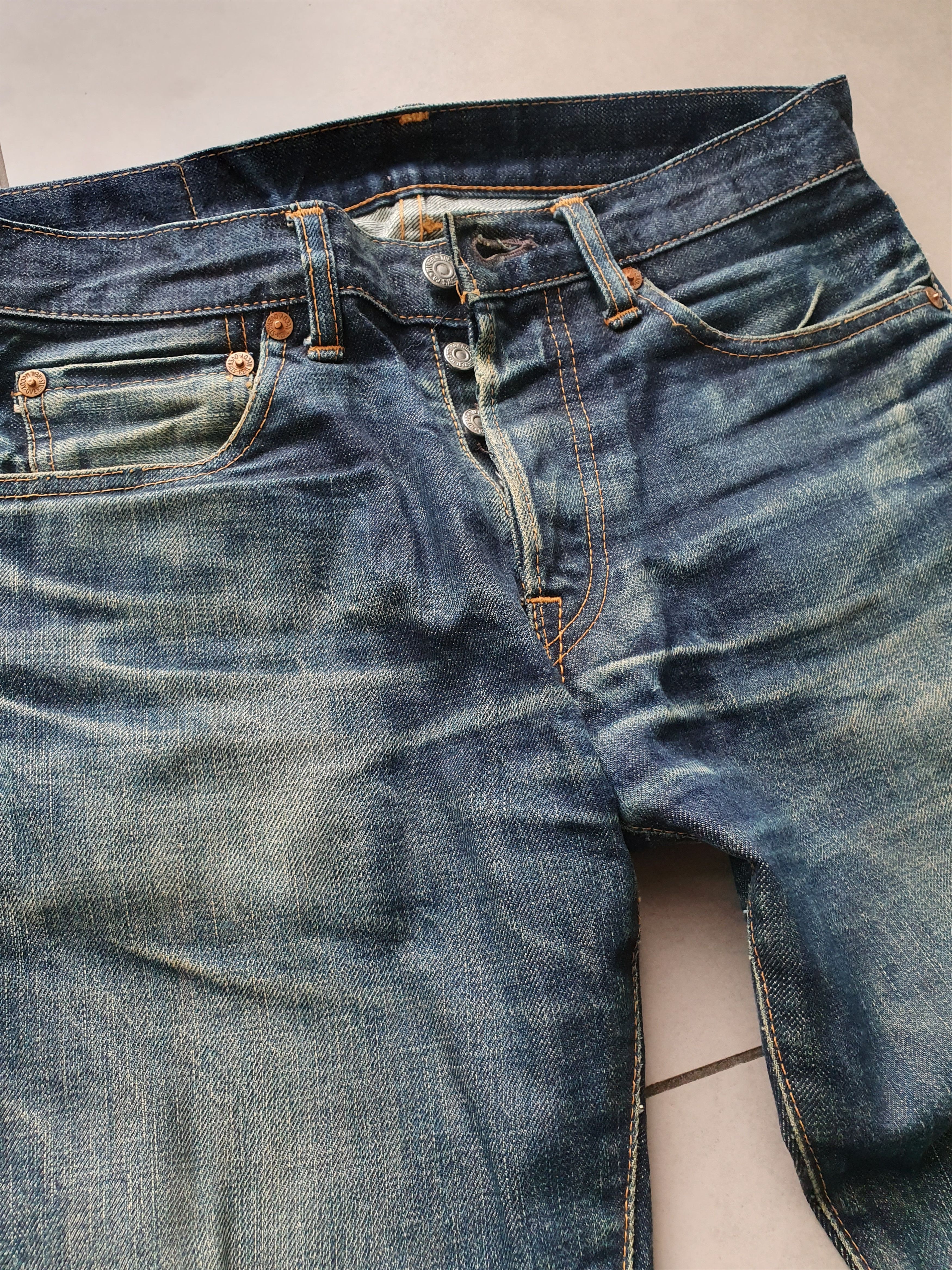 The Real McCoy's The real mccoys lot 004 denim faded jeans The Real McCoy's The real mccoys lot 004 denim faded jeans
