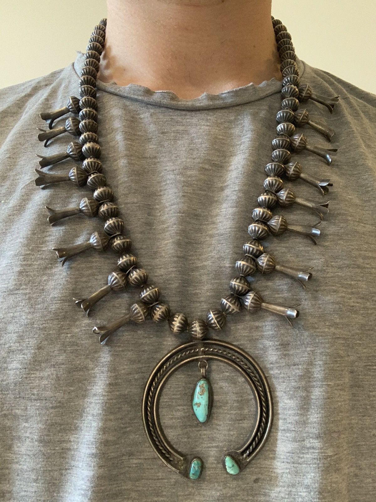 スカッシュブロッサム シルバー ネックレス visvim navajo ビズビム