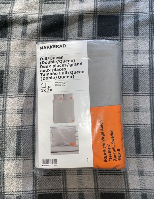 Virgil+Abloh+X+IKEA+Markerad+Quilt+Cover+and+Pillowcase for sale online