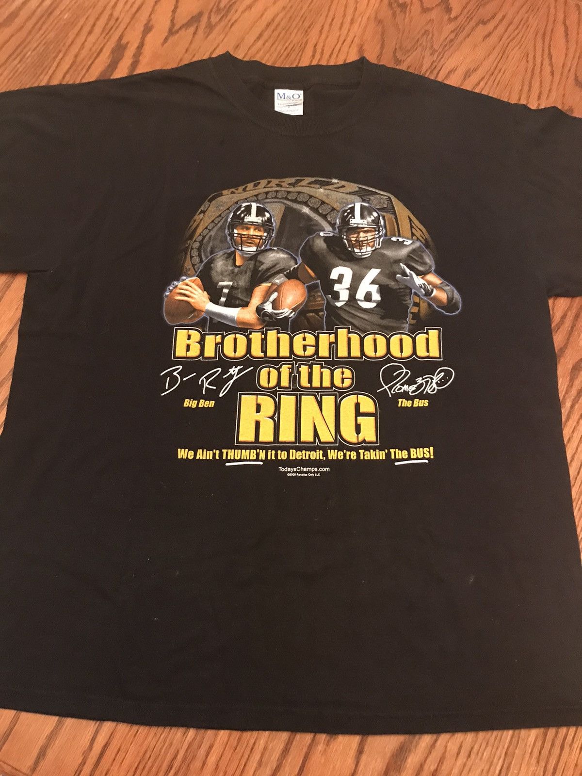 Brotherhood of the Ring T-Shirt XL Pittsburgh Steelers Big Ben & The  Bus Vintage