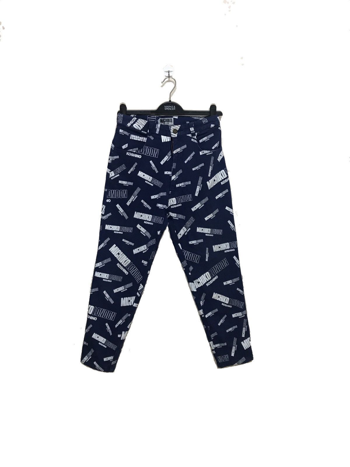 Michiko Koshino London Over PRINT SPELL OUT CASUAL PANTS SWAG RARE Size US 28 / EU 44 - 1 Thumbnail