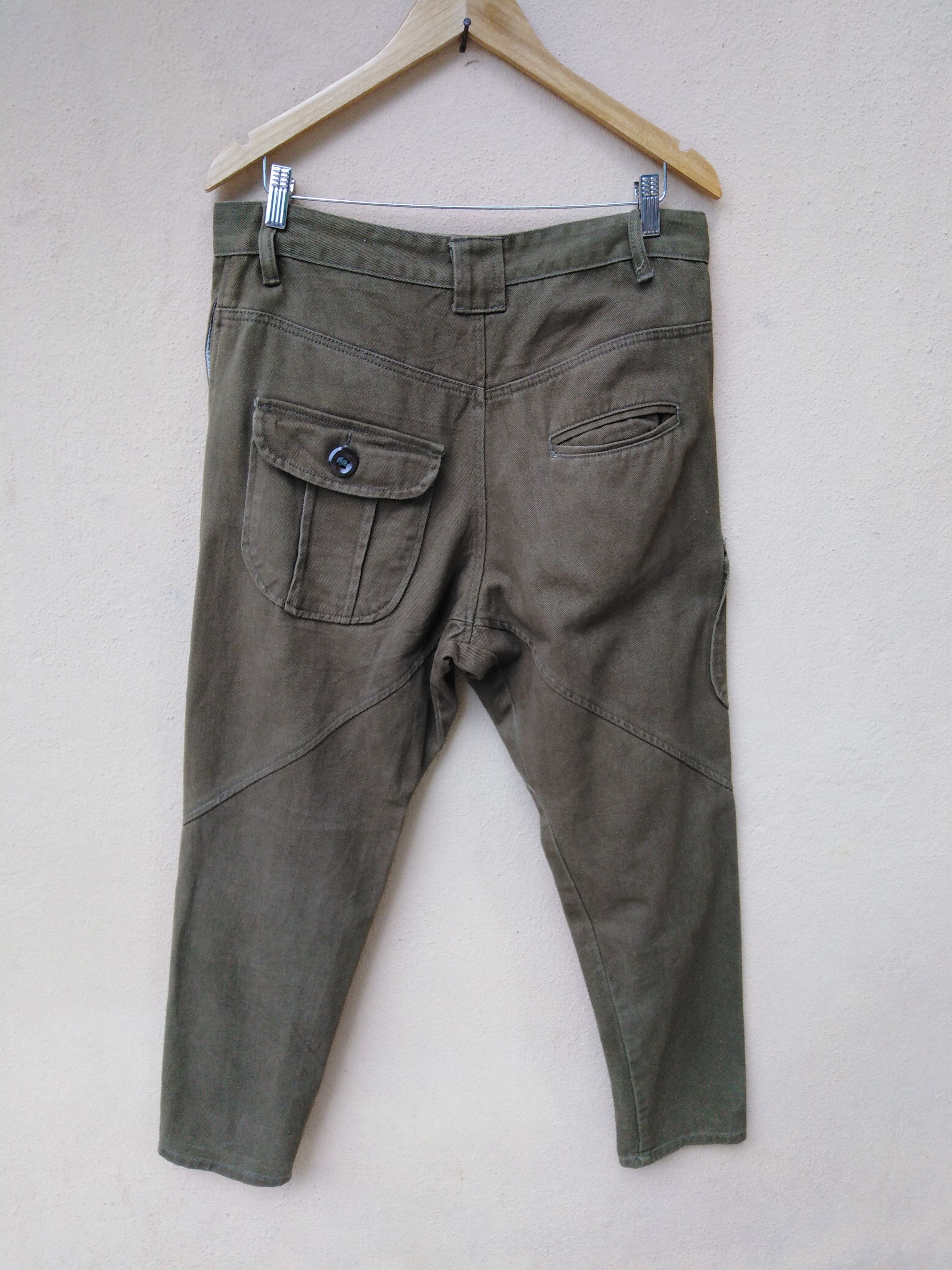 Designer Rare Design Big Button Cargo Pants Size US 34 / EU 50 - 5 Thumbnail