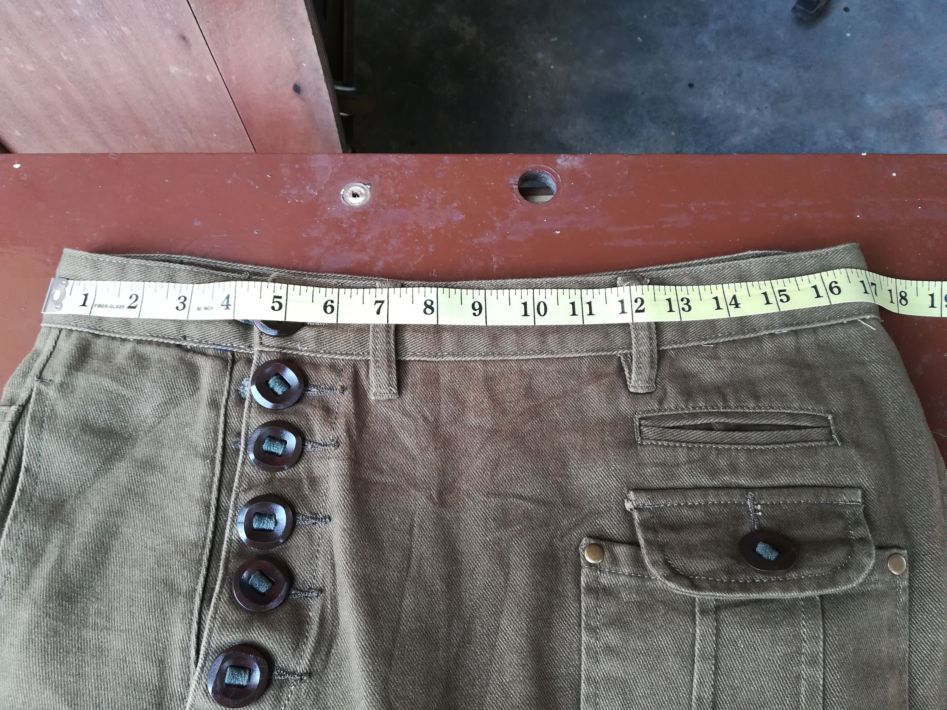 Designer Rare Design Big Button Cargo Pants Size US 34 / EU 50 - 6 Thumbnail
