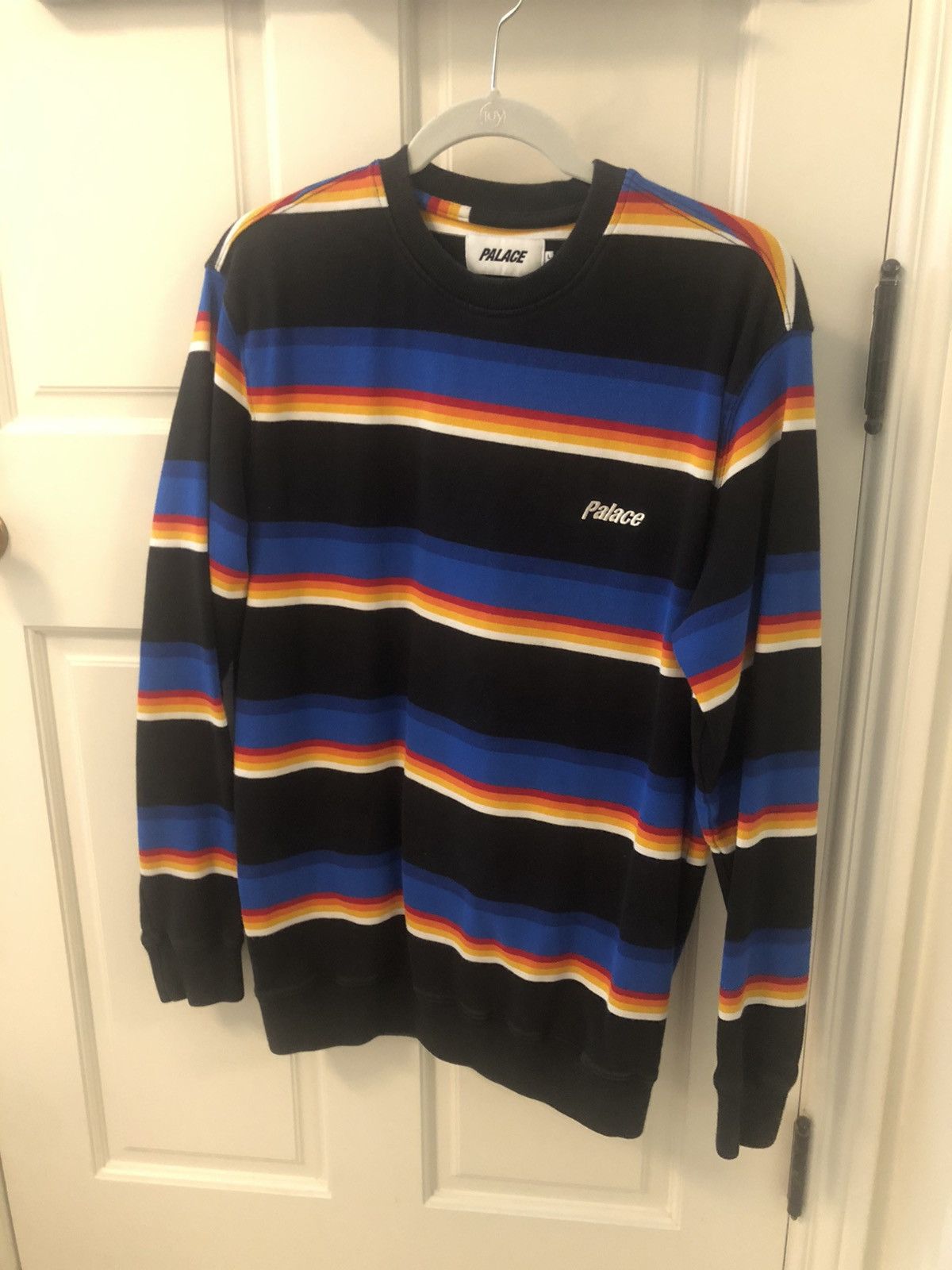 Palace Palace Striper 320 Crew black | Grailed 