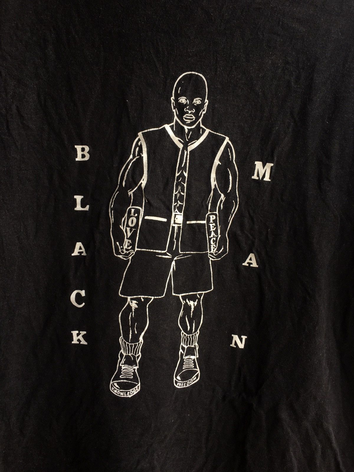 Addict Clothes Japan × Vintage Rare vintage T-shirt 90s BLACK MAN a poem by nicole Jackson Size US XL / EU 56 / 4 - 1 Thumbnail