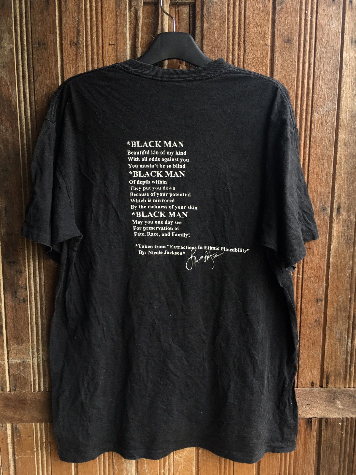 Addict Clothes Japan × Vintage Rare vintage T-shirt 90s BLACK MAN a poem by nicole Jackson Size US XL / EU 56 / 4 - 3 Thumbnail