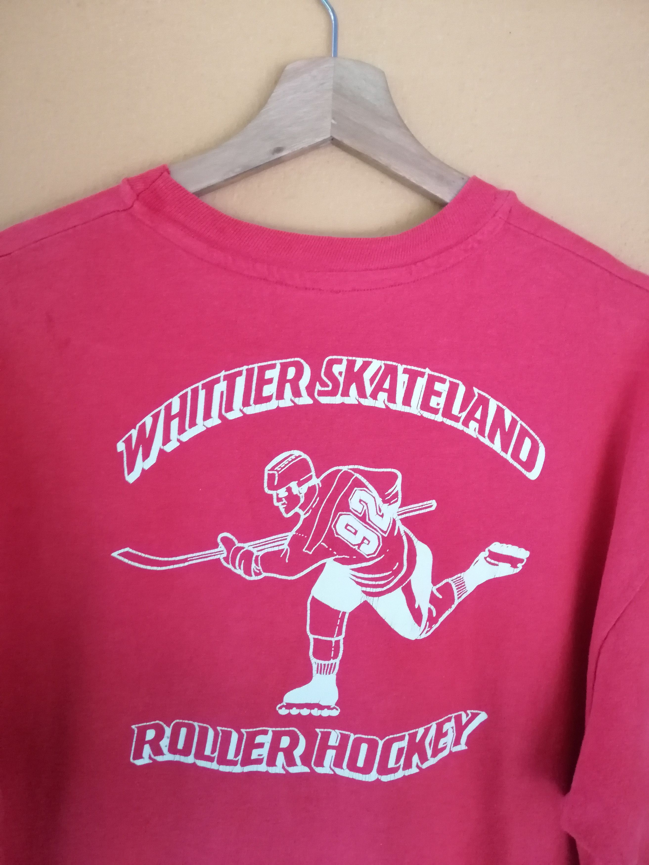 Hockey Skateboards × Vintage Vintage 80s Whittier Skateland Roller Hockey Tshirt Size US L / EU 52-54 / 3 - 5 Thumbnail