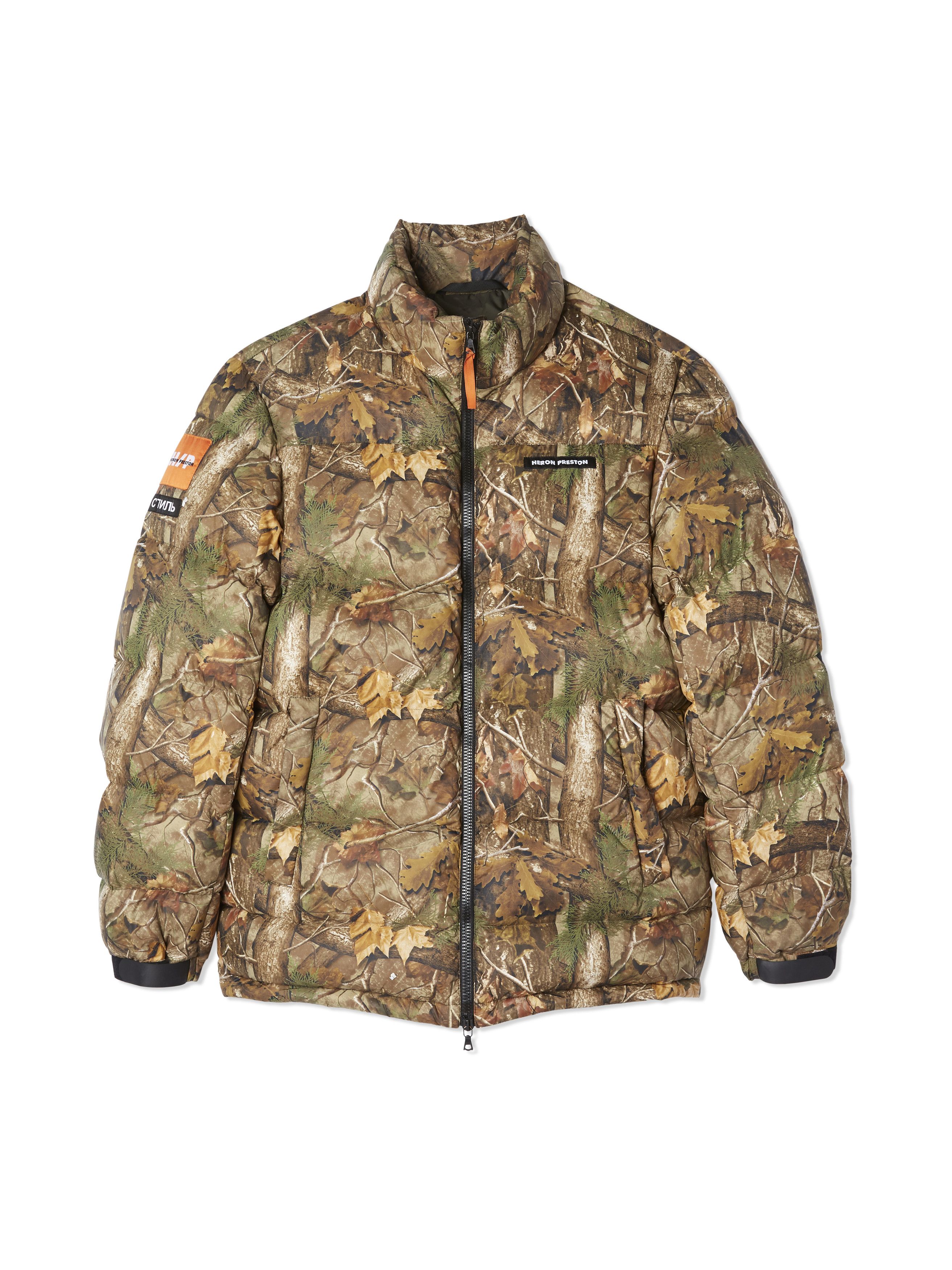 image of Heron Preston Camo Reversible Puffer, Men's (Size Small)