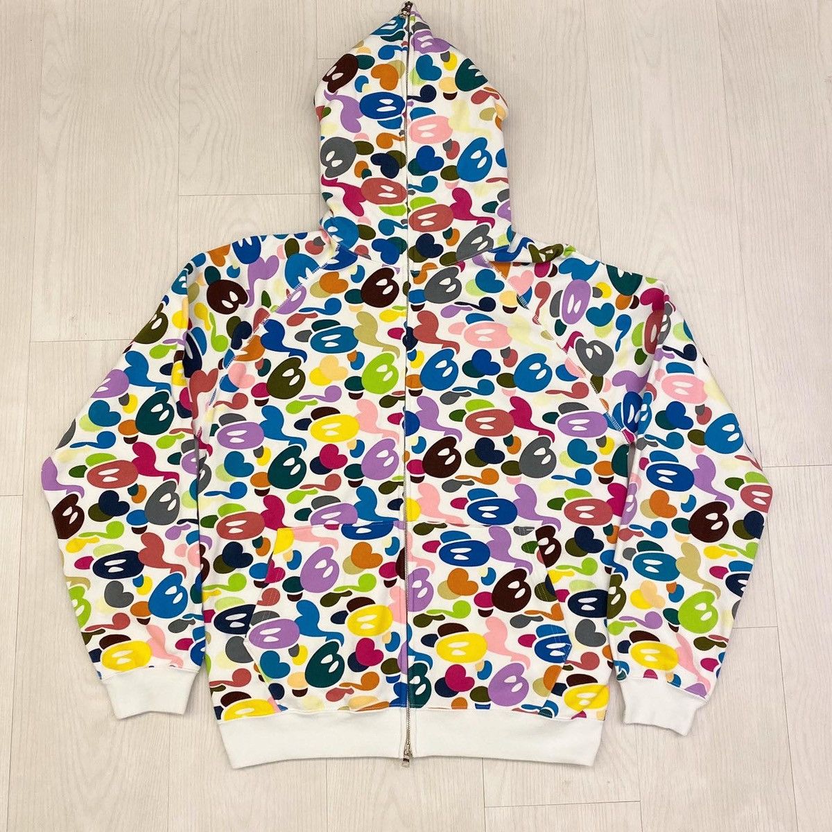 A Bathing Ape Baby Milo Full Zip Multi-Camo Hoodie - Size M
