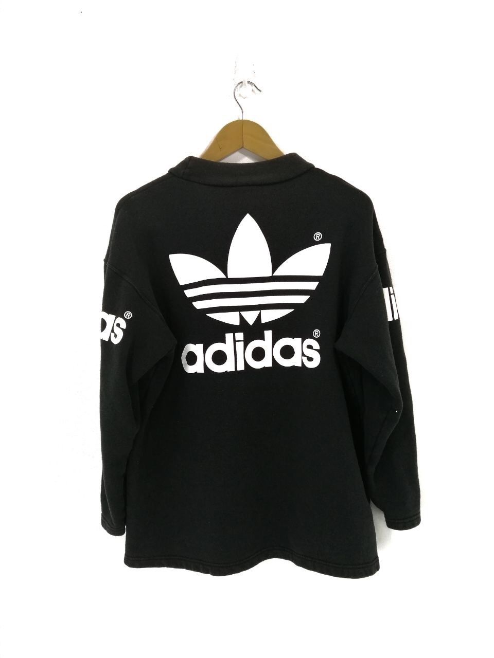 Adidas Vintage 90s Adidas Sweatshirt Big Logo Design Size US M / EU 48-50 / 2 - 2 Thumbnail