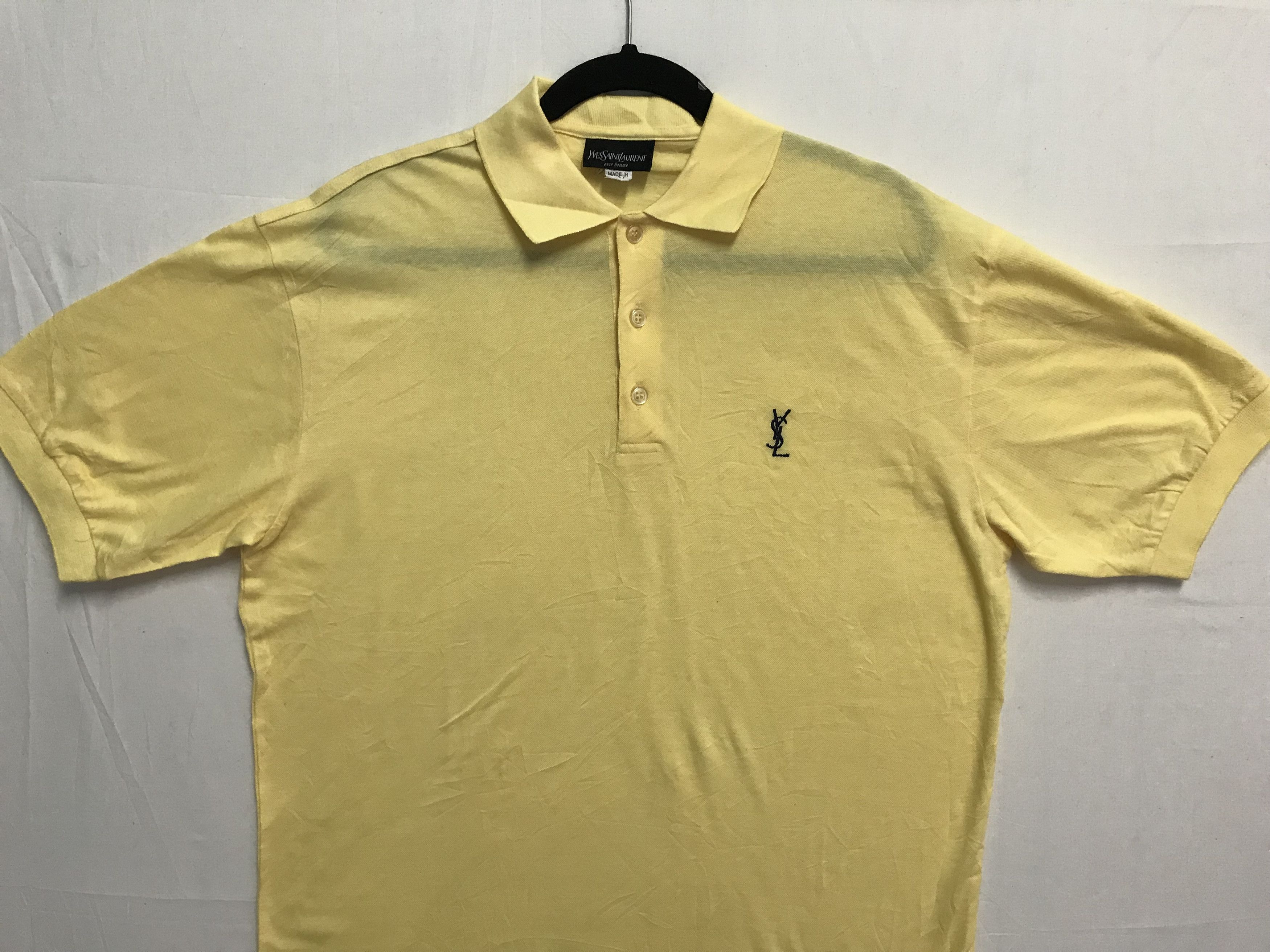 Yves Saint Laurent Vintage YSL Embroidery small Logo Made in Italy Polo shirt Size US XL / EU 56 / 4 - 1 Thumbnail