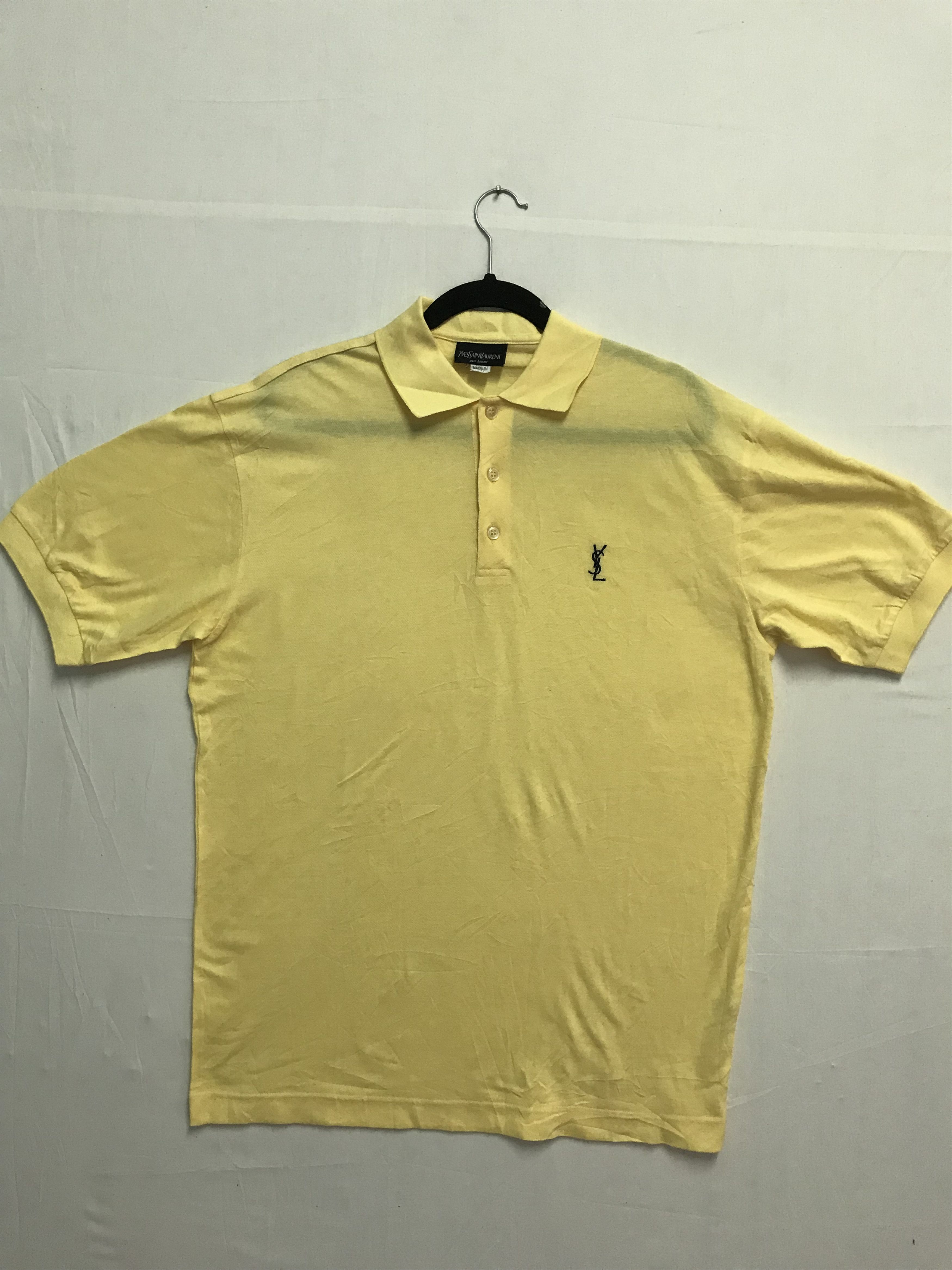 Yves Saint Laurent Vintage YSL Embroidery small Logo Made in Italy Polo shirt Size US XL / EU 56 / 4 - 2 Thumbnail