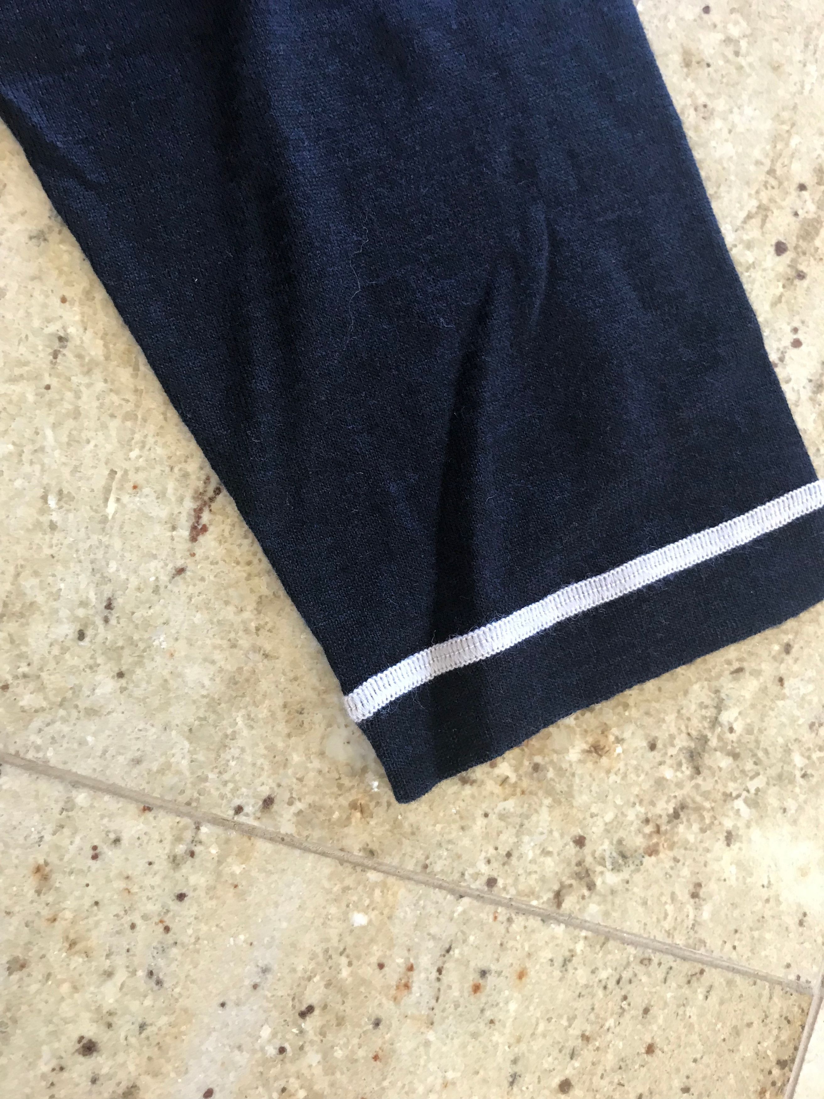 T by Alexander Wang Navy Merino Hoodie With White Stitched Trim Size US S / EU 44-46 / 1 - 8 Thumbnail