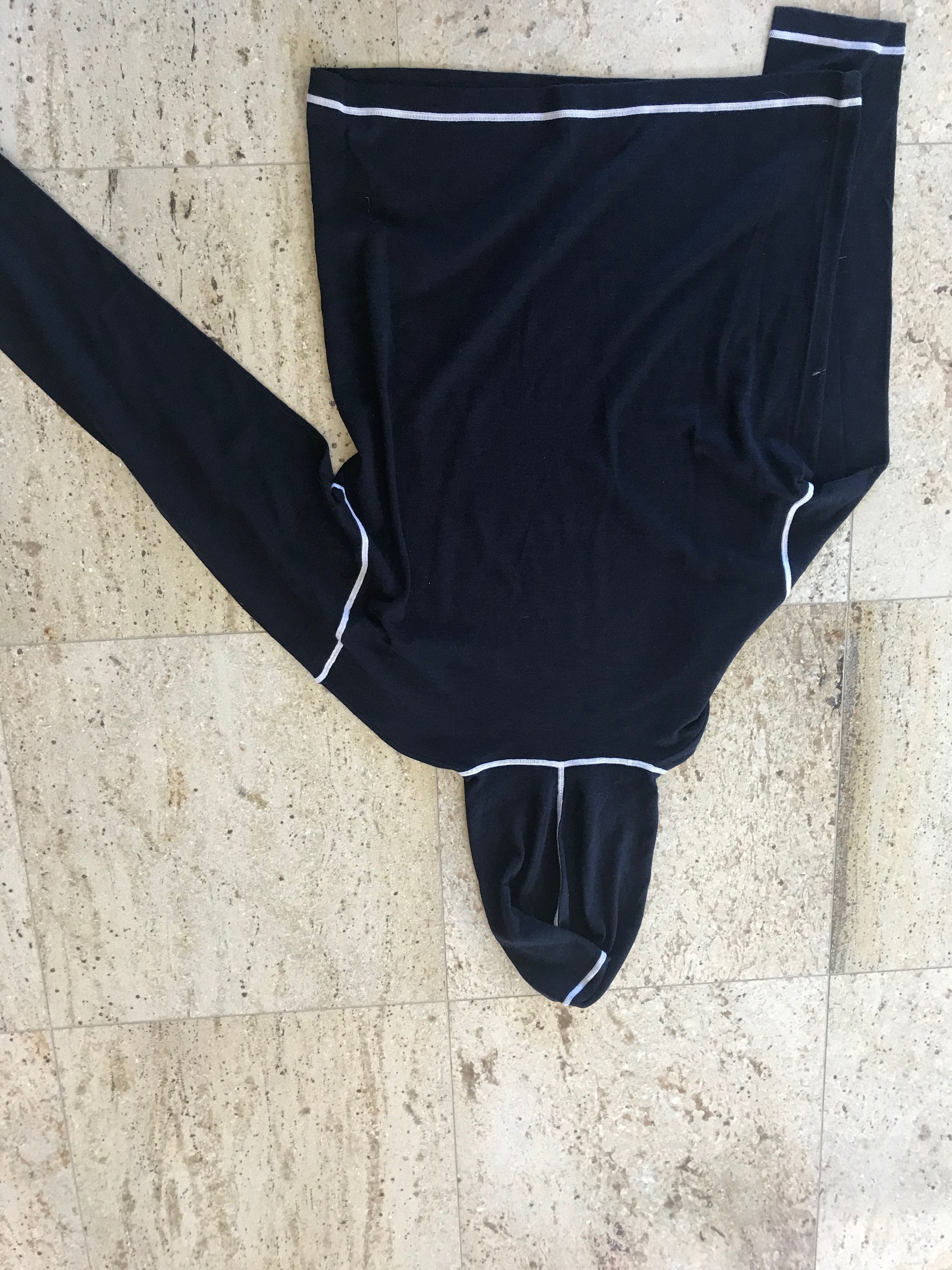 T by Alexander Wang Navy Merino Hoodie With White Stitched Trim Size US S / EU 44-46 / 1 - 14 Thumbnail