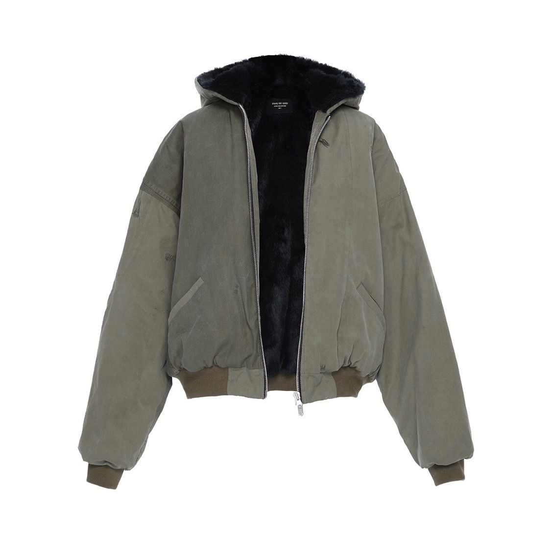 Fear of God Vintage Military Faux Rabbit Fur Hoodie S New! | Grailed