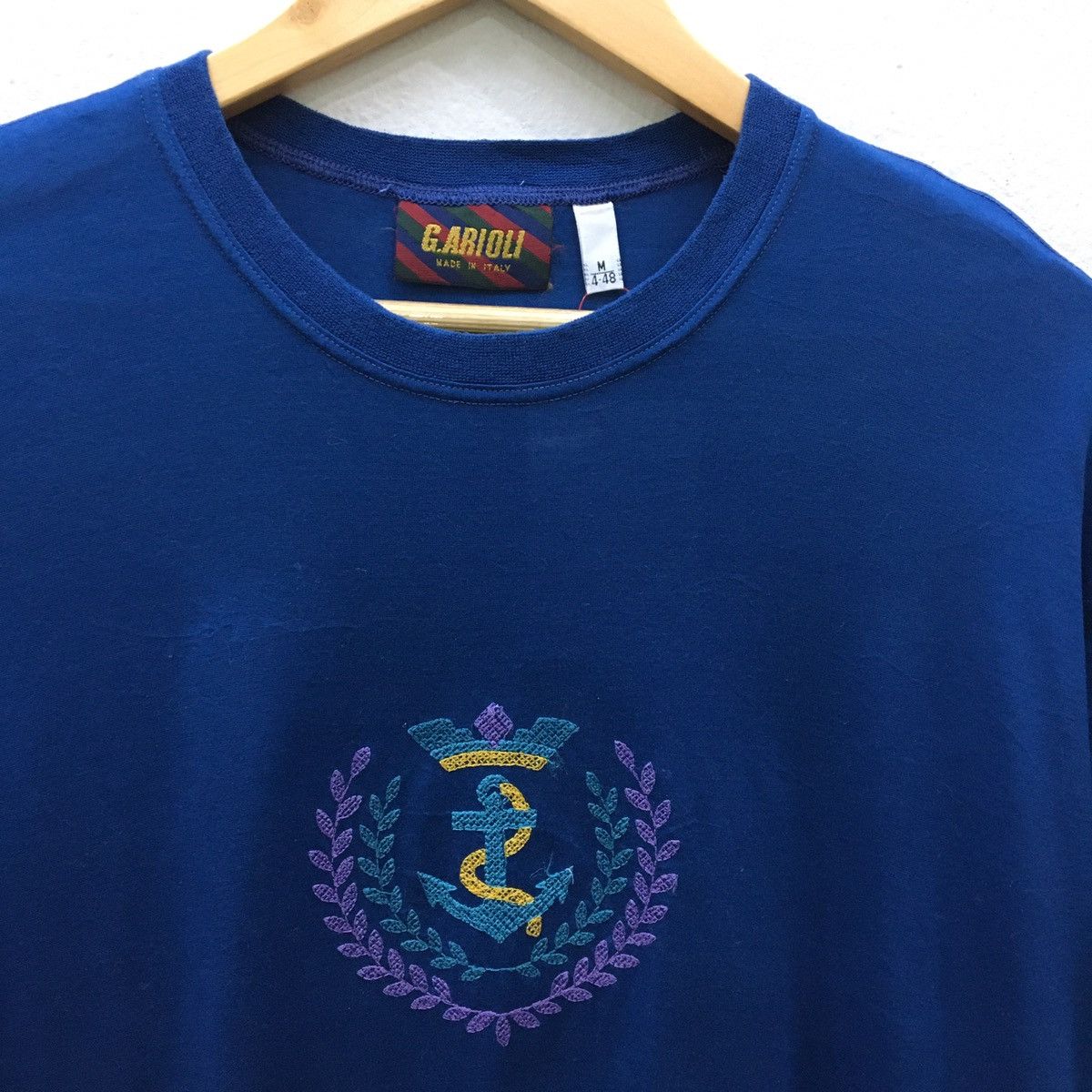 Designer G.Arioli Made In Italy Embroidered Logo T-shirt Size US M / EU 48-50 / 2 - 4 Thumbnail