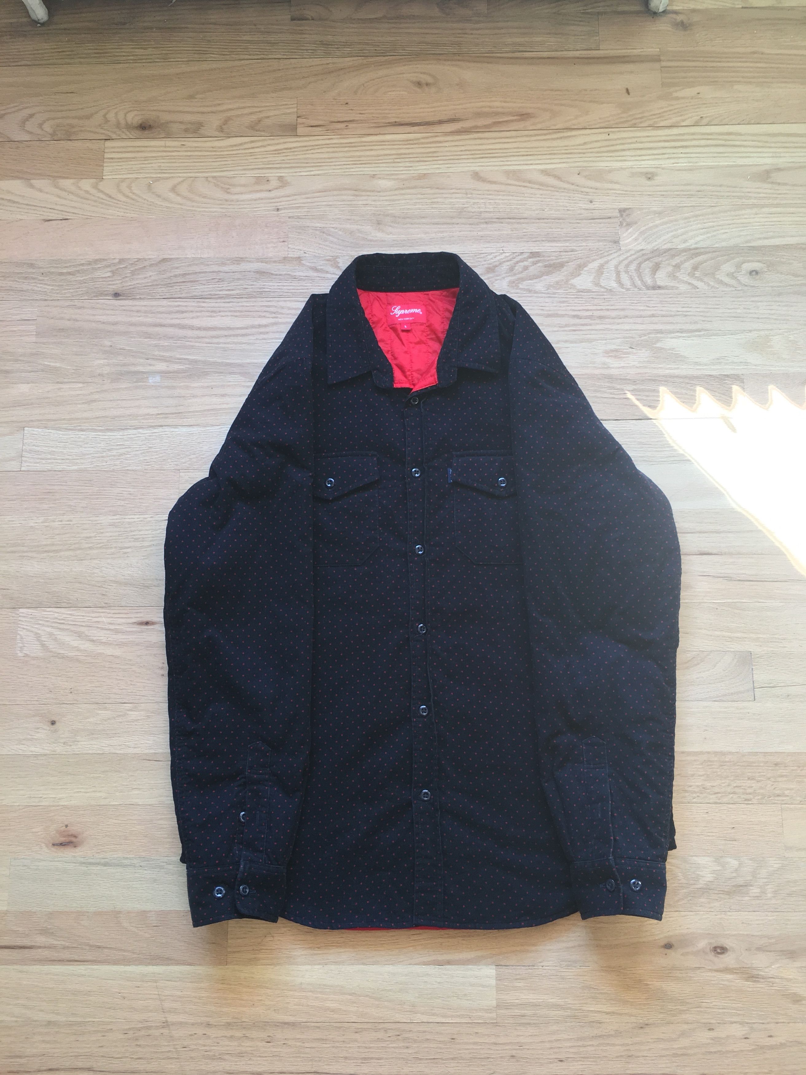 Supreme Corduroy Polka Dot Quilted Shirt | Grailed