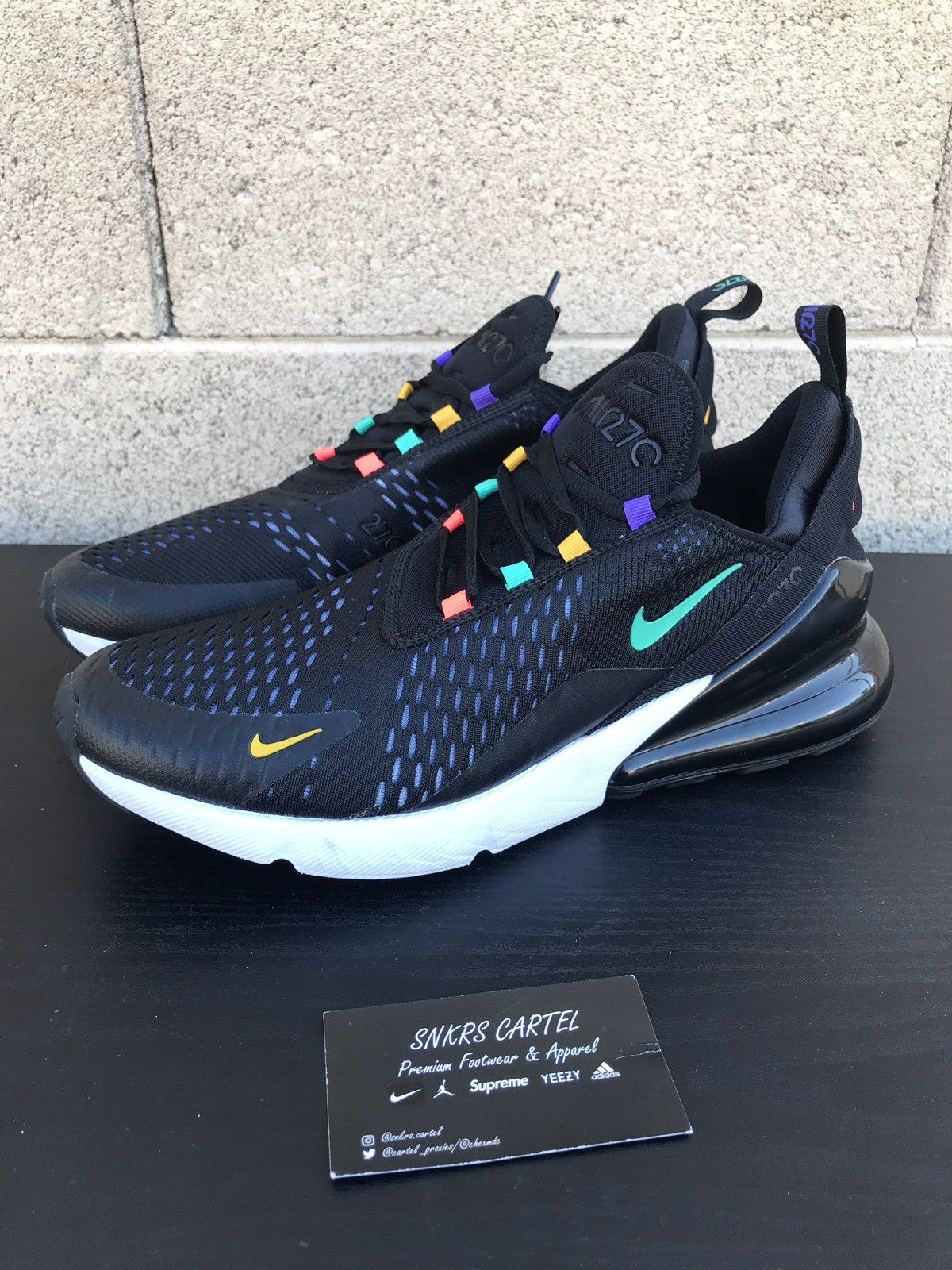 Nike 270 black multicolor best sale