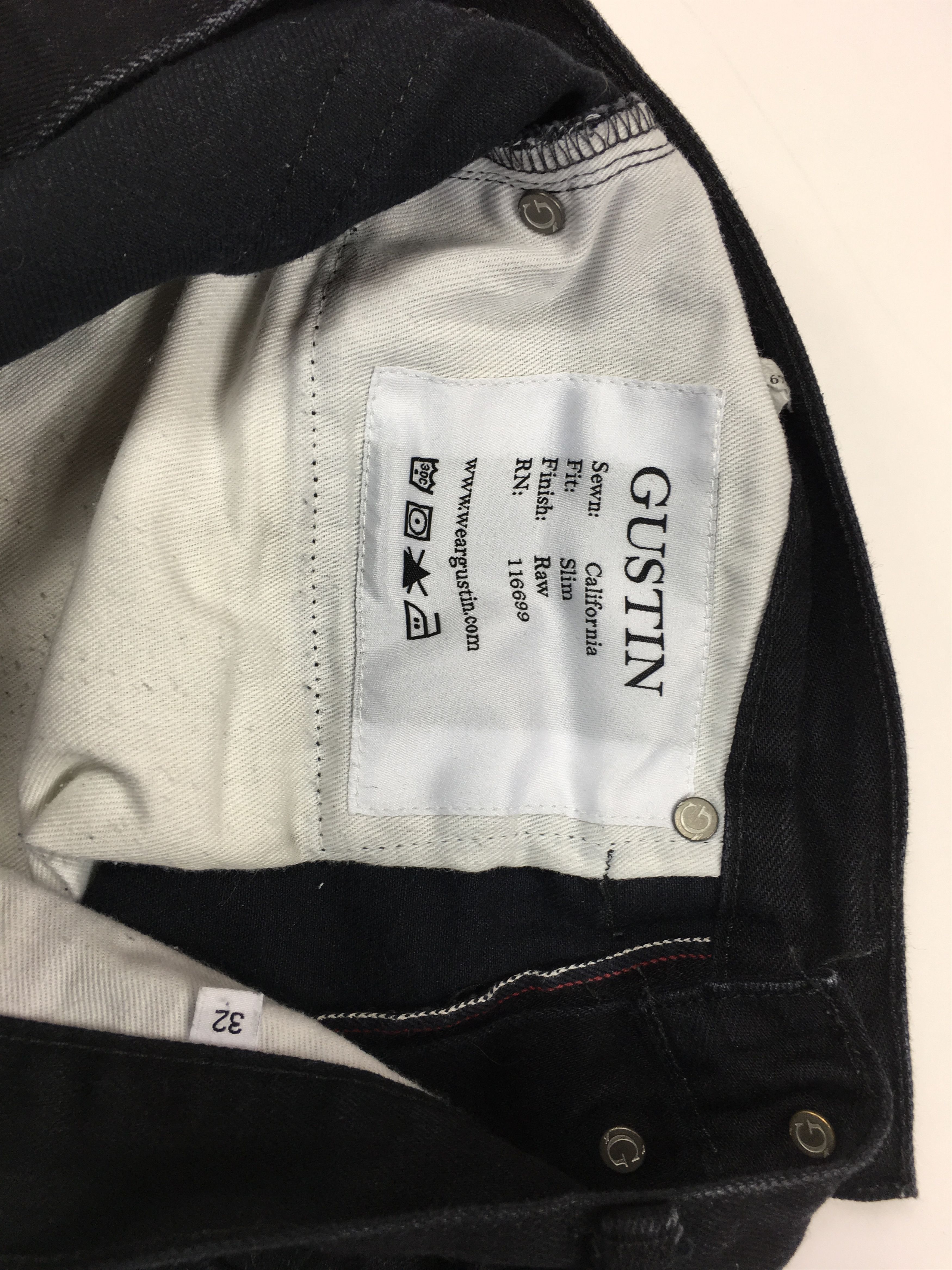 Gustin Black Slim Selvedge Jeans Grailed