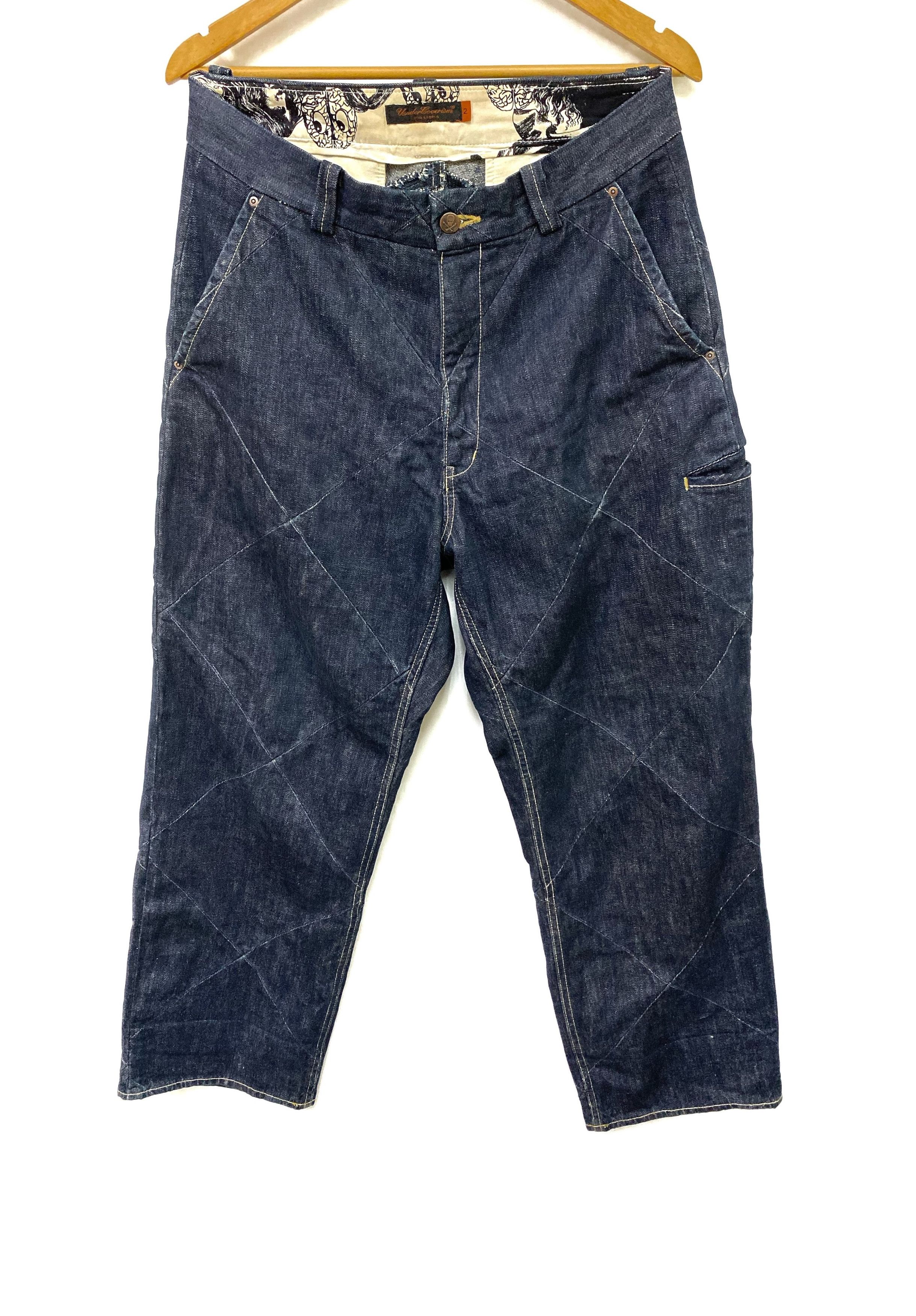 SS05 Jun Takahashi Paneled Diamond Baggy Work raw Danim