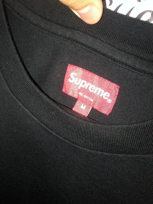 Supreme mesh best sale stripe pocket tee