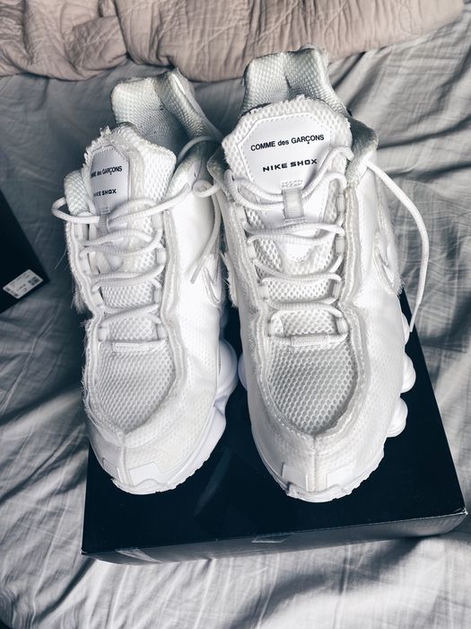 Cdg shox cheap white