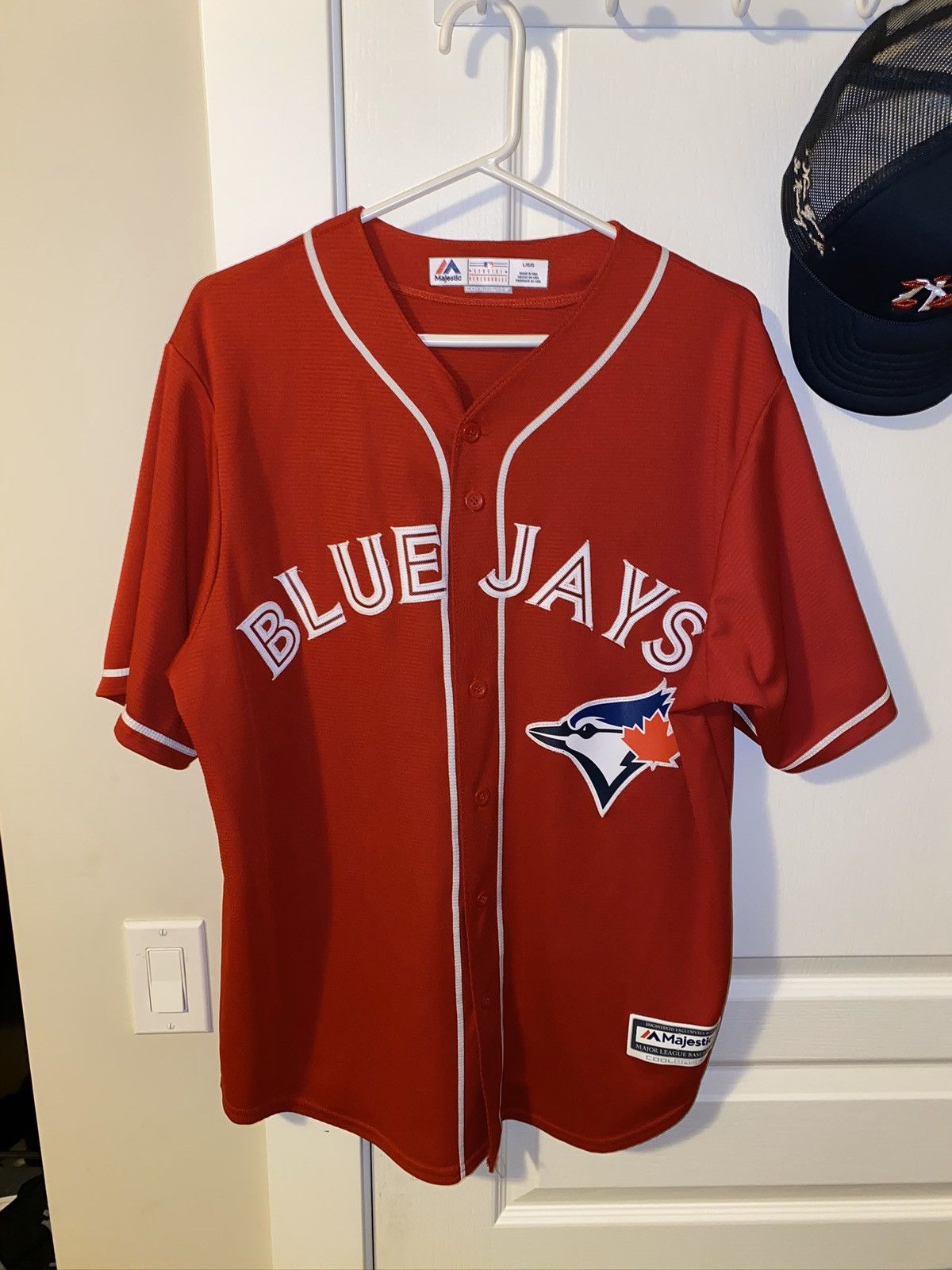 Limited Canada day 2006 Black Blue Jays With Red Jersey Majestic