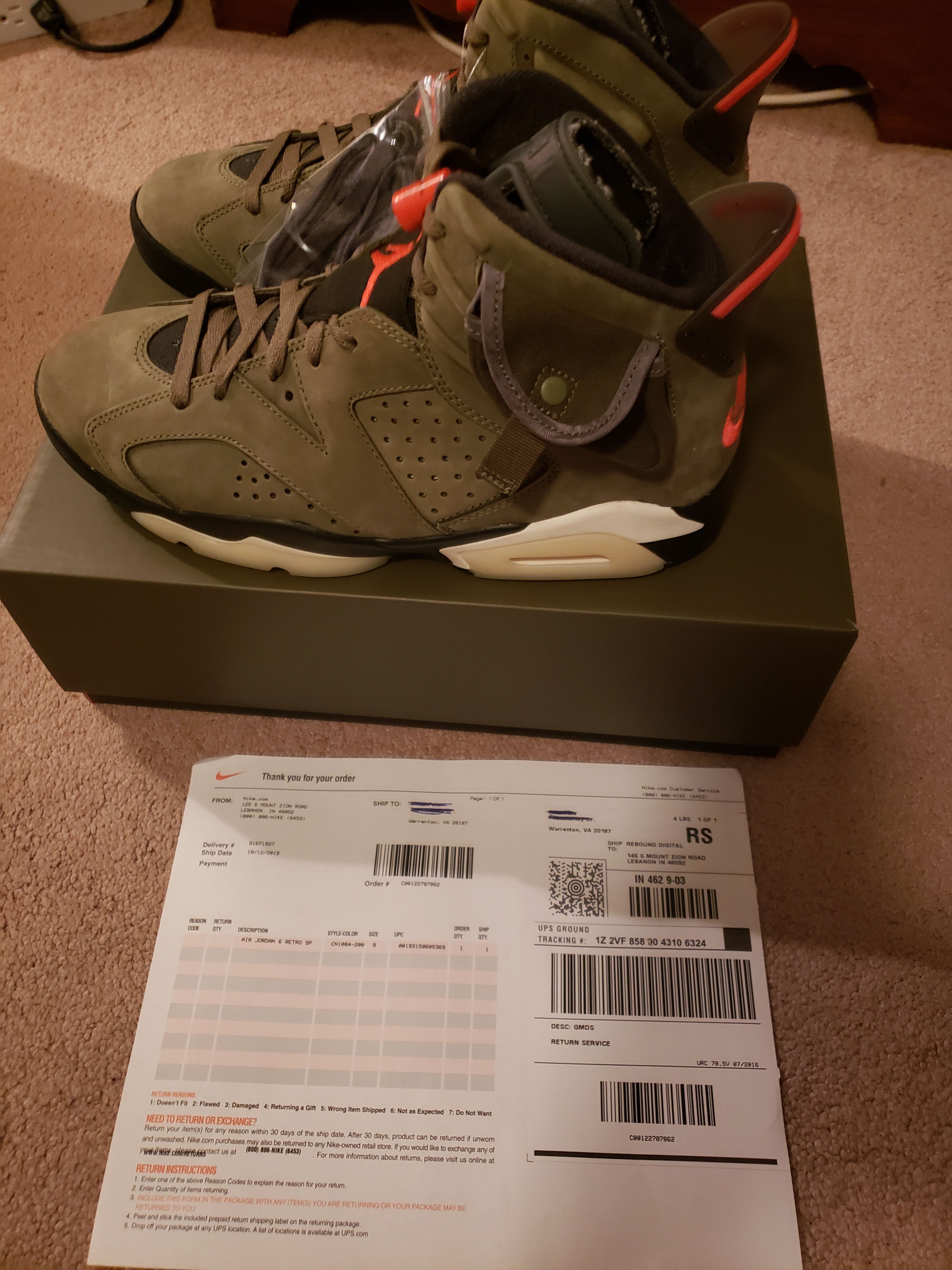 Jordan Brand × Travis Scott Travis Scott Air Jordan 6 Size 9 Jordan Brand × Travis Scott Travis Scott Air Jordan 6 Size 9