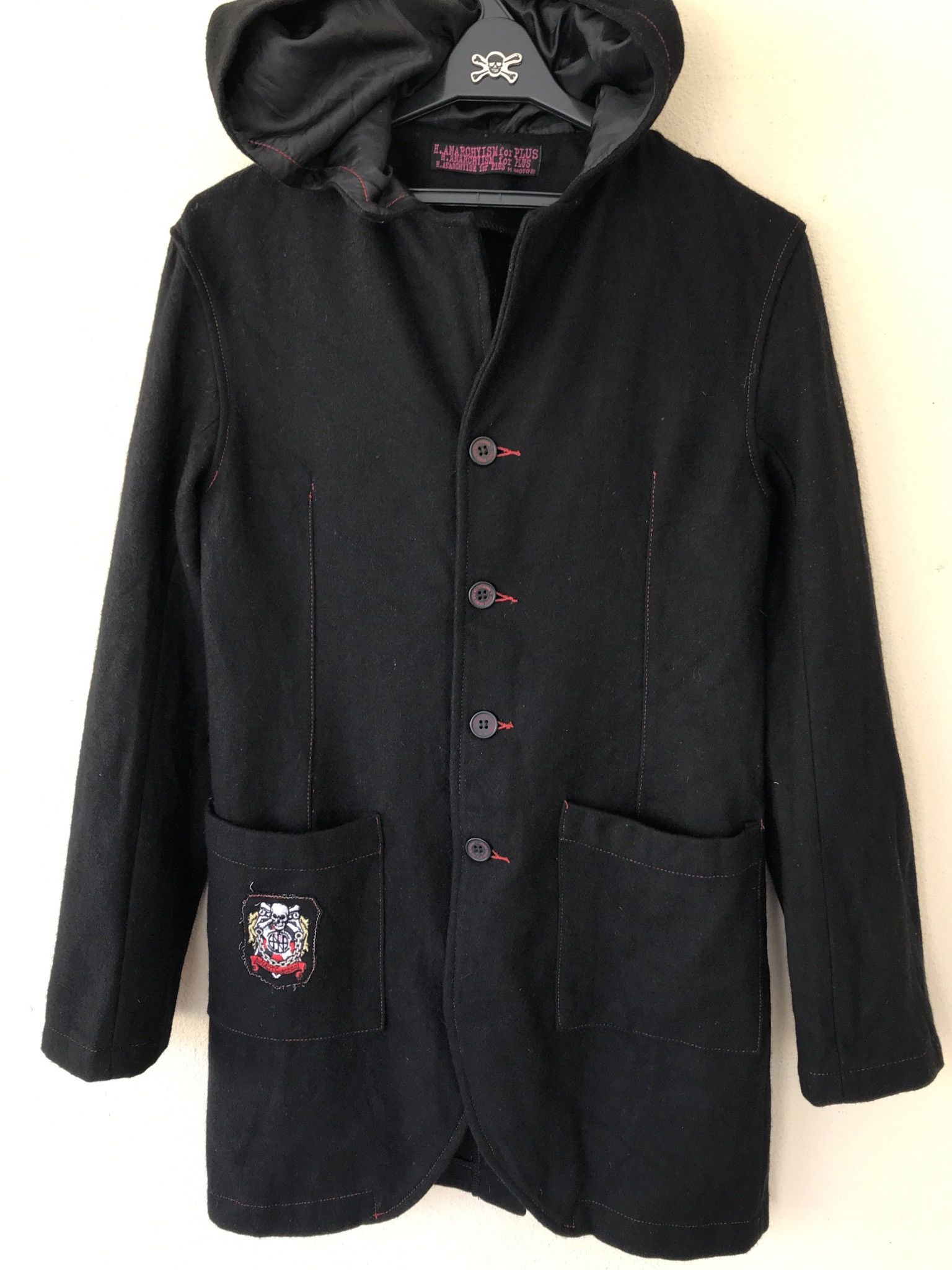Japanese Brand H.NAOTO H.ANARCHYISM ANACTC SCHOOL PATCH LOGO LONG 