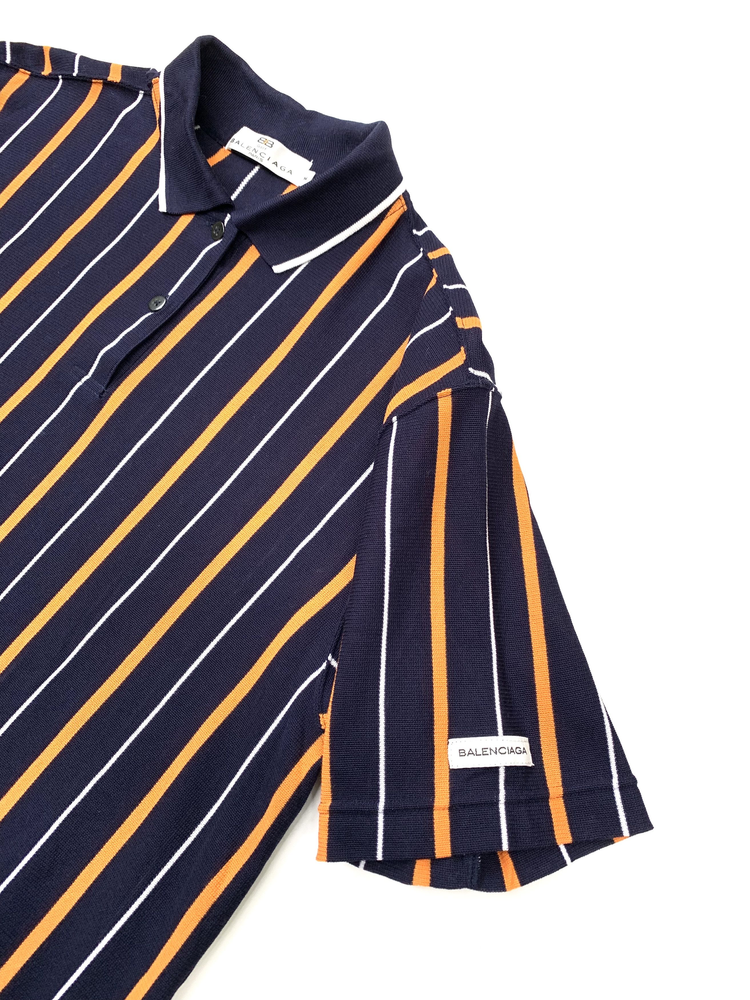 Balenciaga Vertical Striped Polo Size US M / EU 48-50 / 2 - 1 Thumbnail