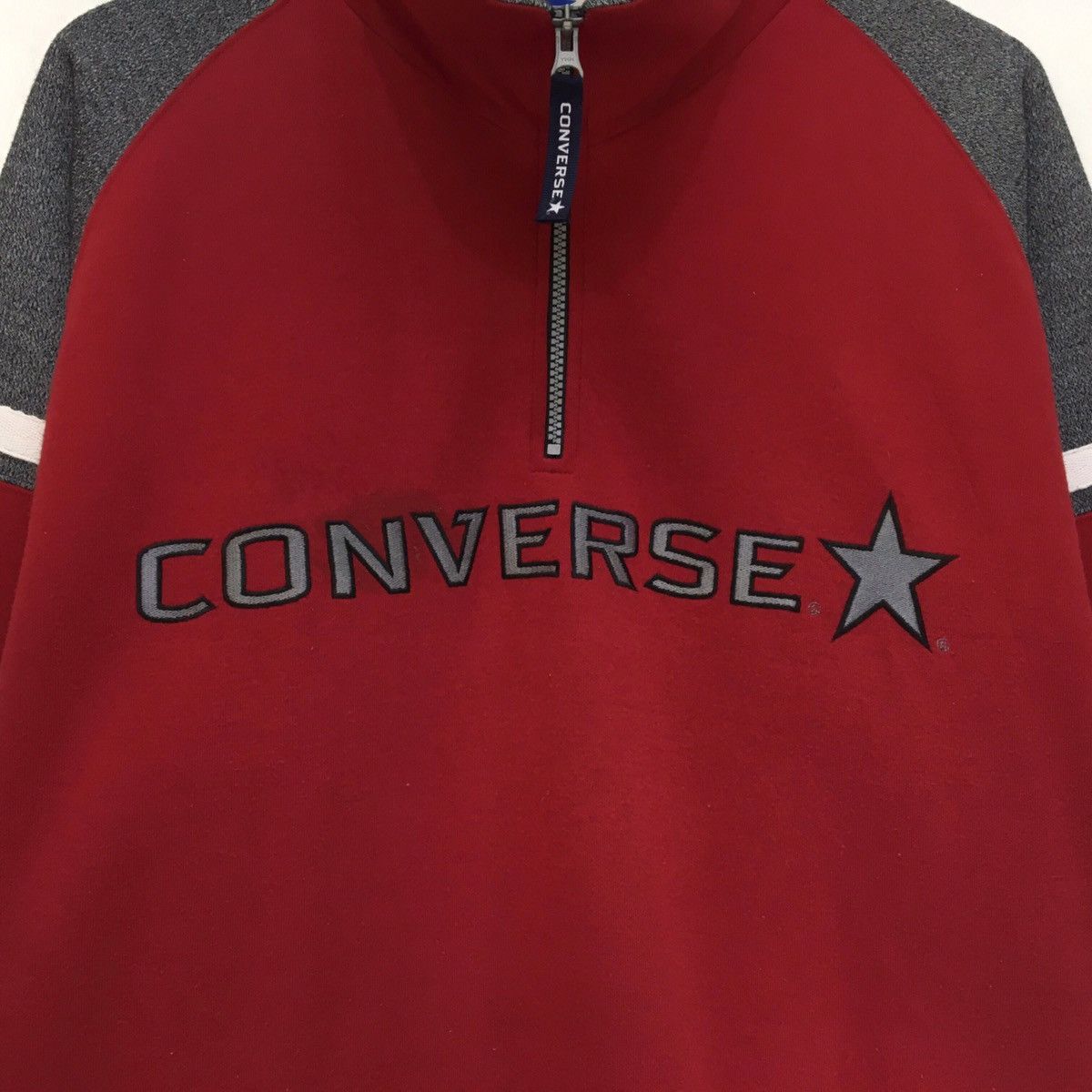 Converse Vintage Converse Half Zipper Sweatshirt Embroidered Logo Size US L / EU 52-54 / 3 - 7 Thumbnail