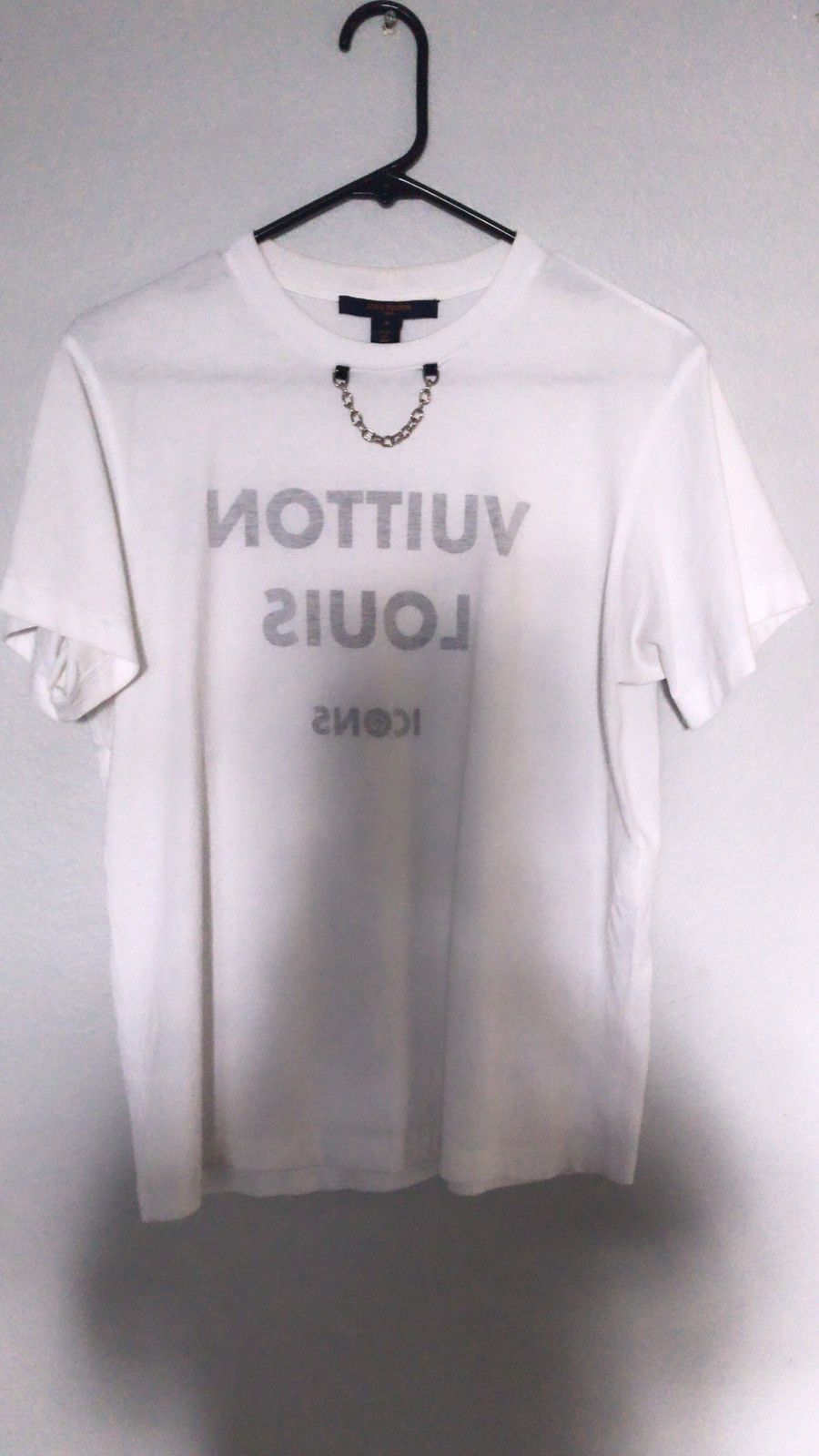 Louis Vuitton White Cotton Chain Jacquard Rib Collar T-Shirt XL Louis  Vuitton