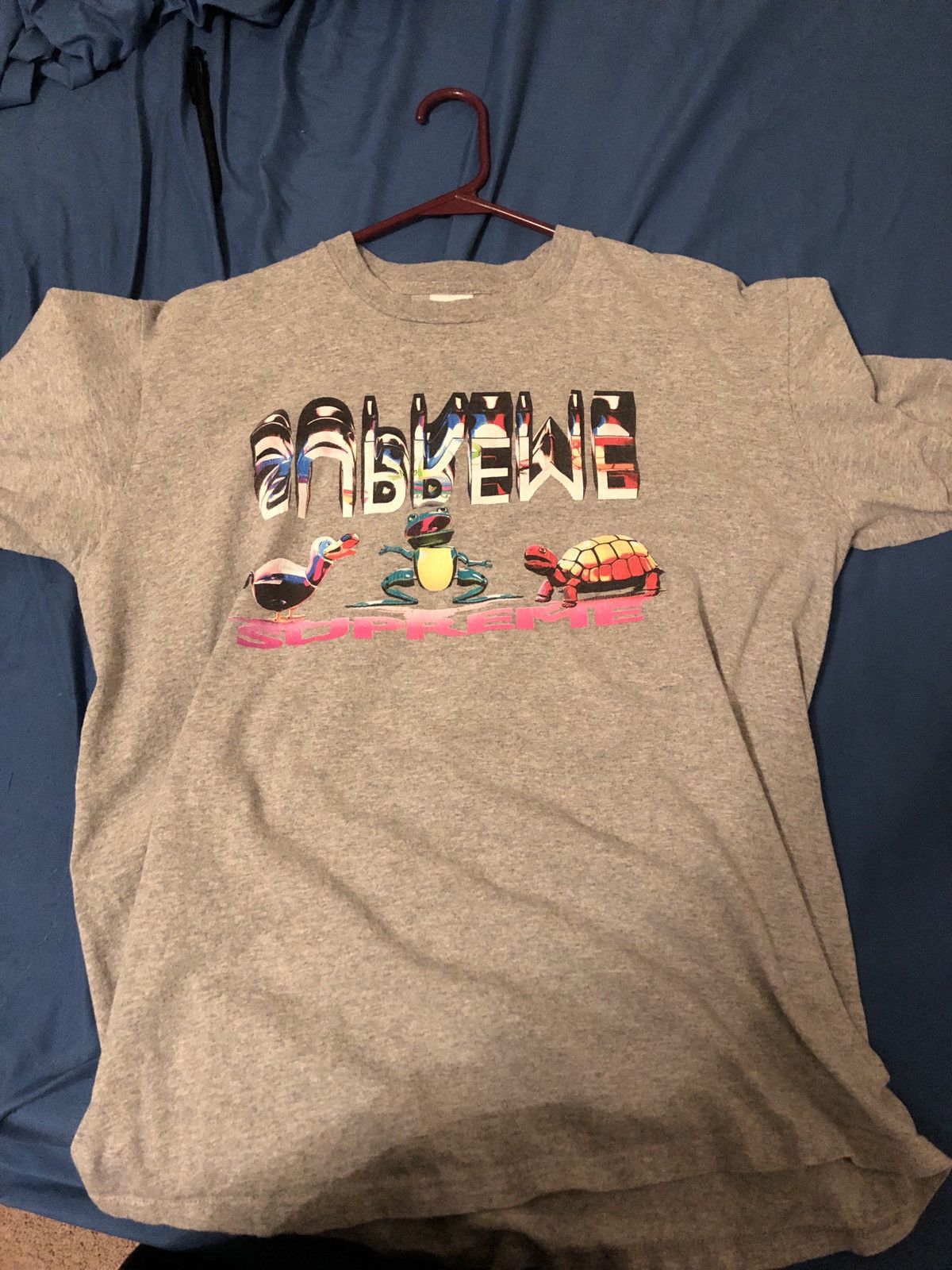 Supreme friends tee grey online