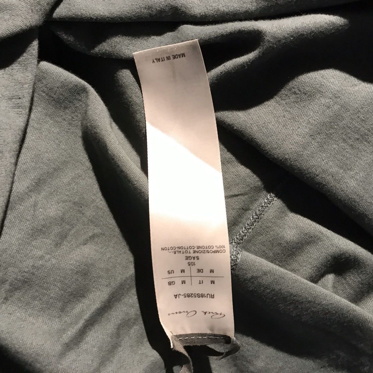 Rick Owens Rick Owens green jersey hoodie Size US M / EU 48-50 / 2 - 4 Thumbnail