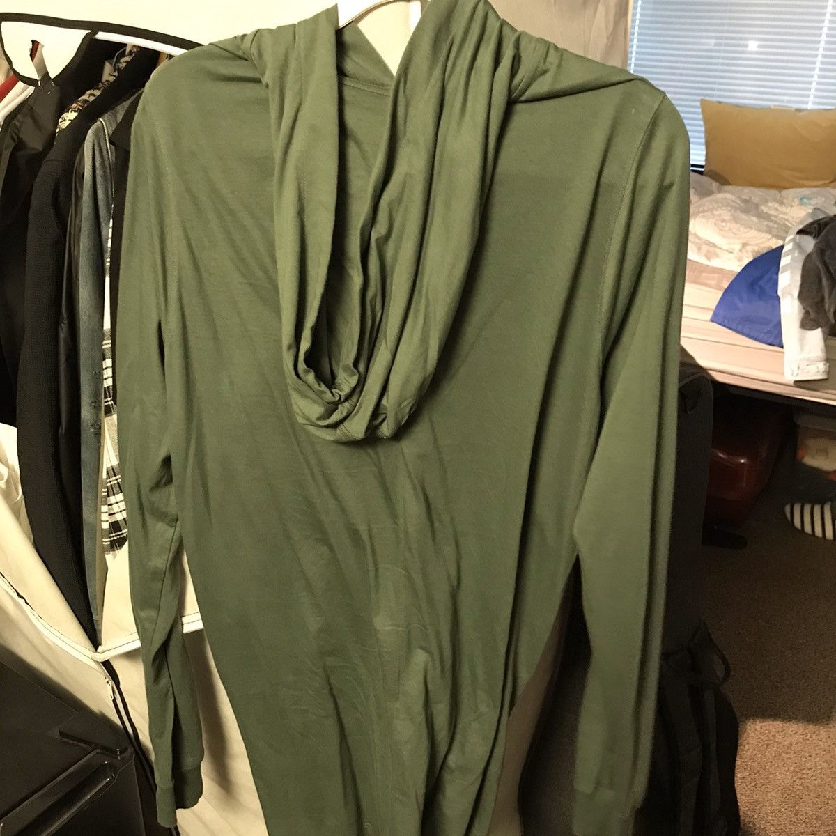 Rick Owens Rick Owens green jersey hoodie Size US M / EU 48-50 / 2 - 2 Thumbnail
