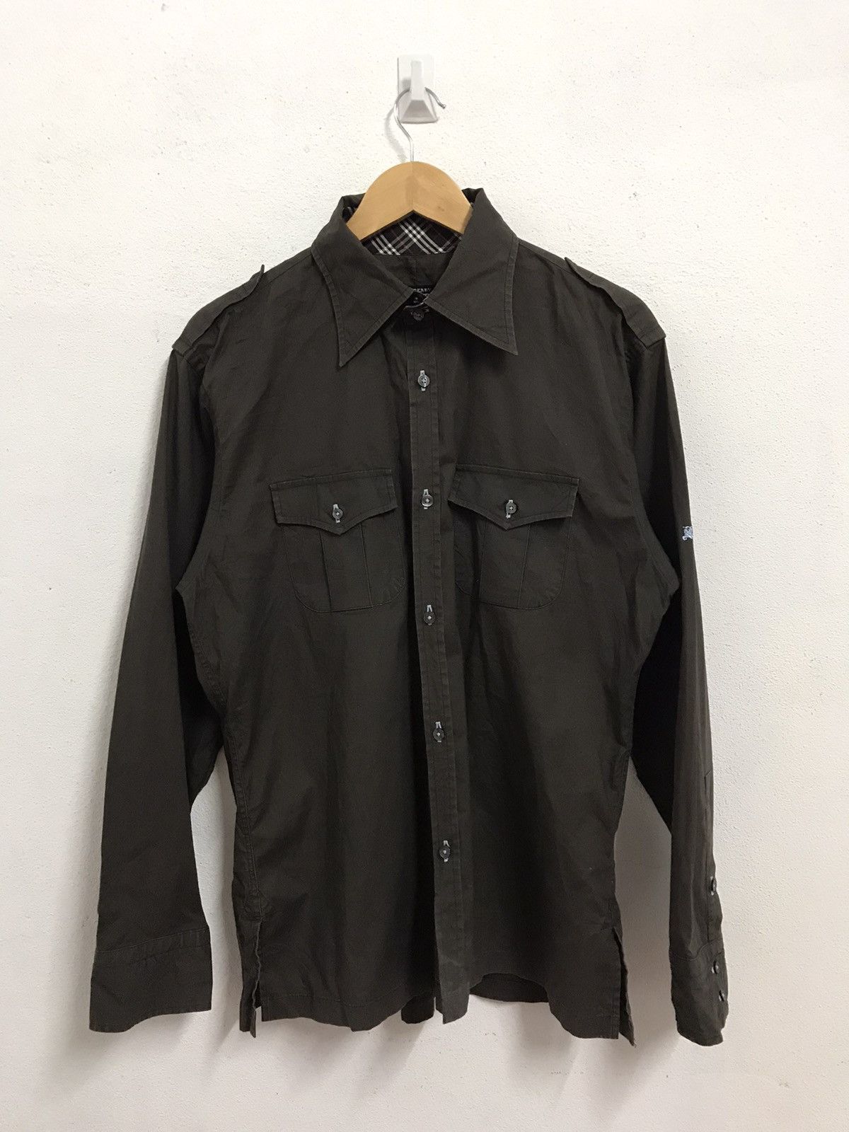 Burberry × Vintage ❗️Vintage Burberry Black Label Buttons Up Shirts❗️ Size US M / EU 48-50 / 2 - 1 Thumbnail