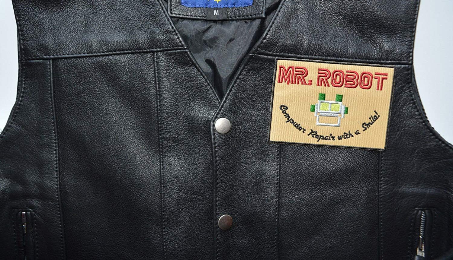 Vintage MR ROBOT FSOCIETY TV Show Embroidered Cloth Iron On Patch Size ONE SIZE - 2 Thumbnail