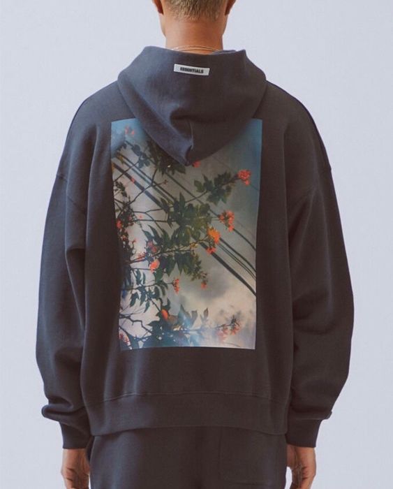 fog essentials floral hoodie
