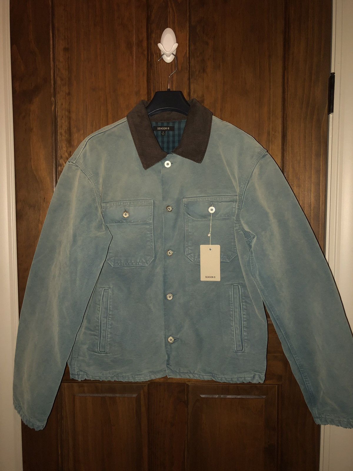 Yeezy Season Yeezy Flannel Lined Canvas Jacket Glacier Grailed