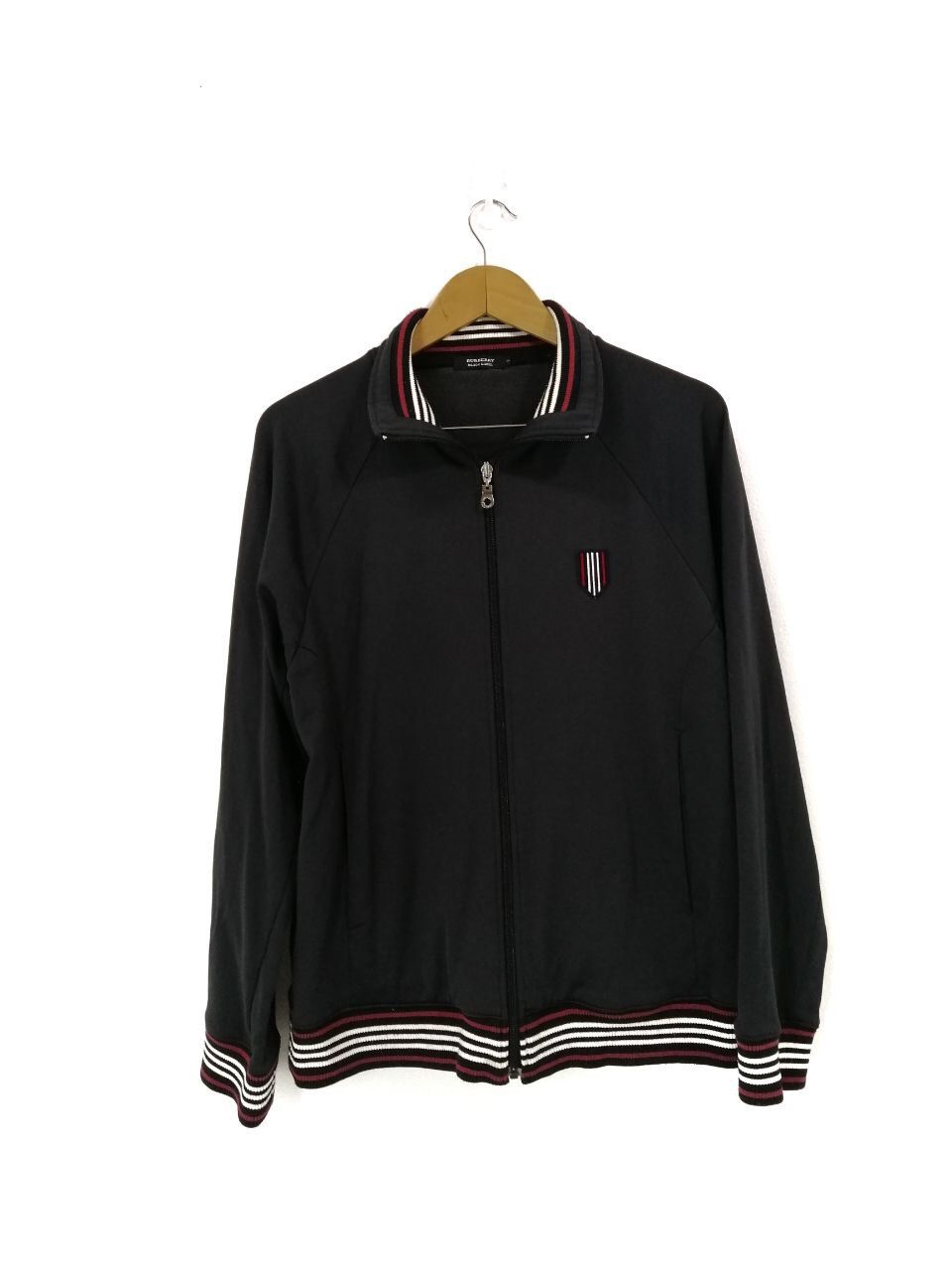 Burberry Burberry Track Top Sweater Nice Design Stripe Riger Size US L / EU 52-54 / 3 - 1 Thumbnail
