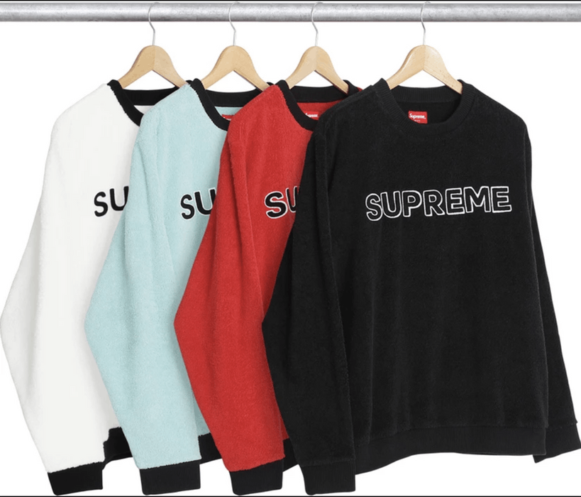 Supreme Supreme Terry Crewneck / Black / Medium | Grailed