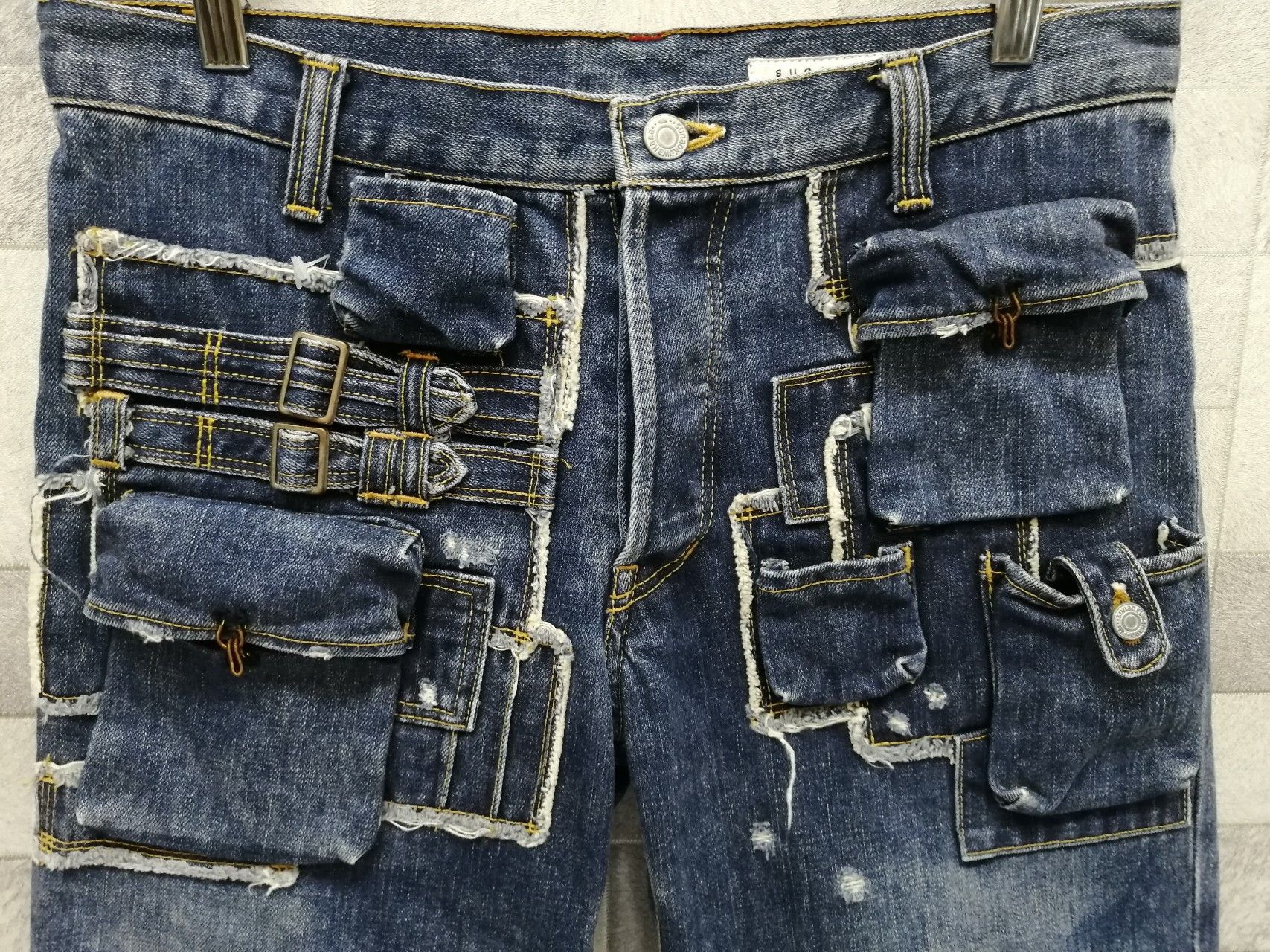 Designer × Issey Miyake × Japanese Brand SUNAO KUWAHARA DISTRESSED SHORTS Ex Issey Miyake Designer Size US 30 / EU 46 - 2 Thumbnail