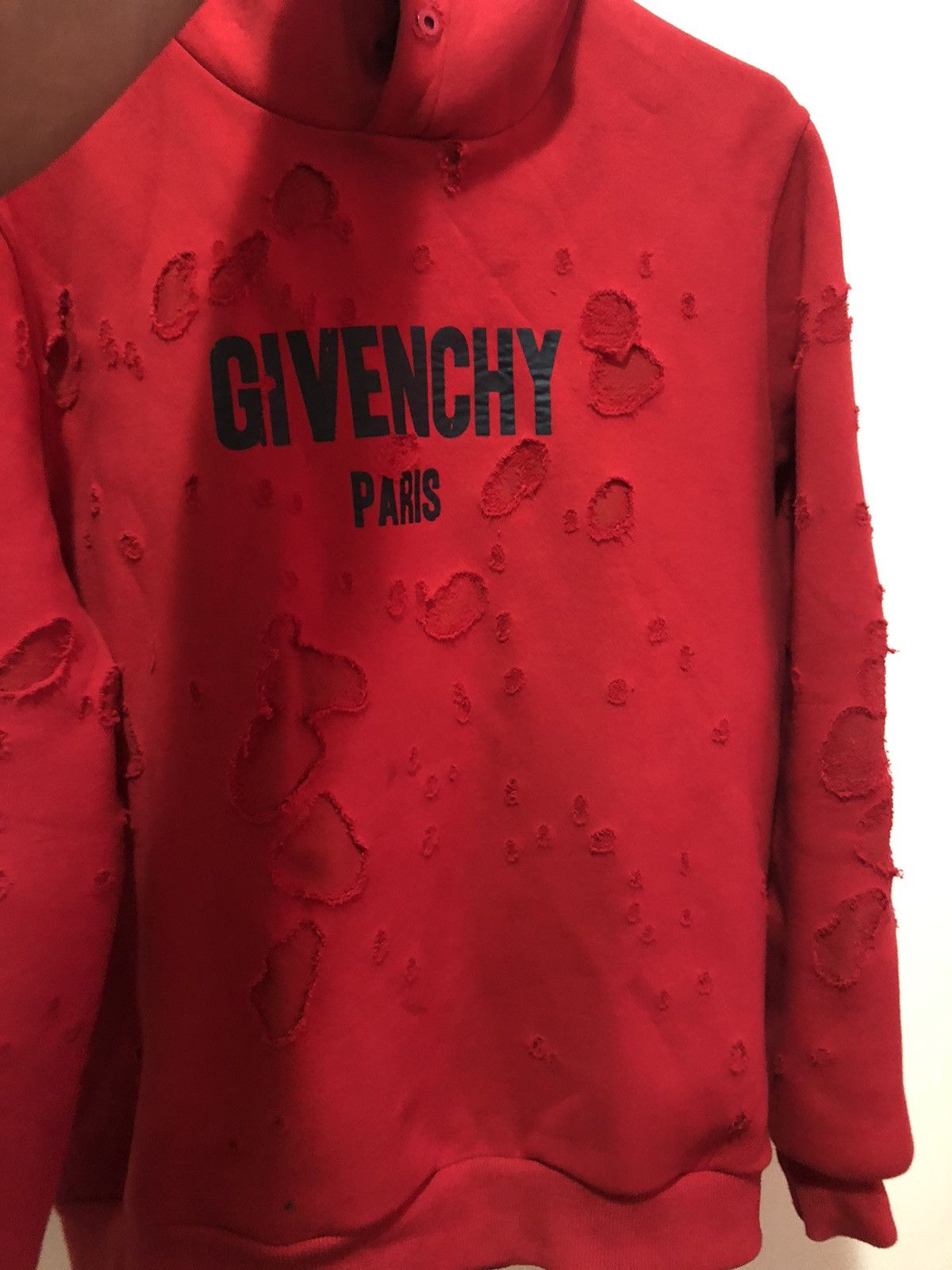 Givenchy Givenchy Red destroyed hoodie Size US M / EU 48-50 / 2 - 1 Preview