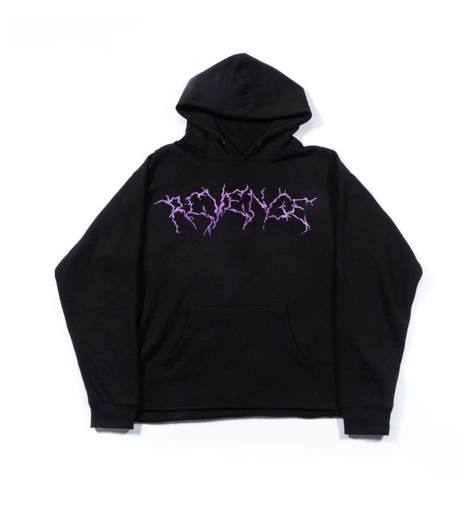 Revenge Revenge Gallery Smoke Black Ski Mask Hoodie Purple Large Grailed